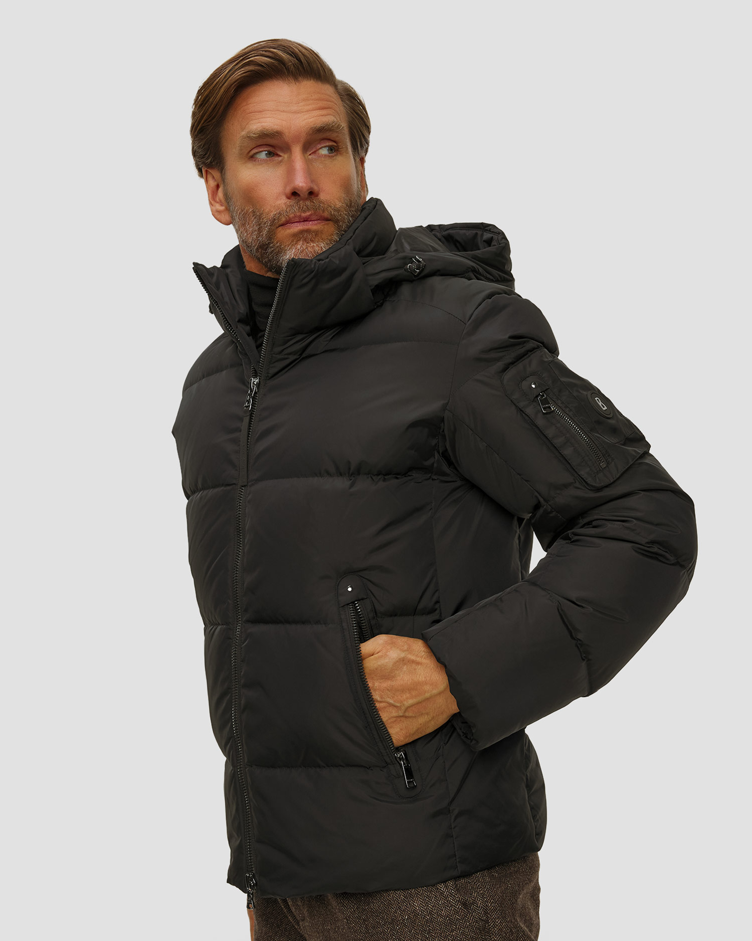 Czarna kurtka puchowa męska BOGNER Jamy-D2