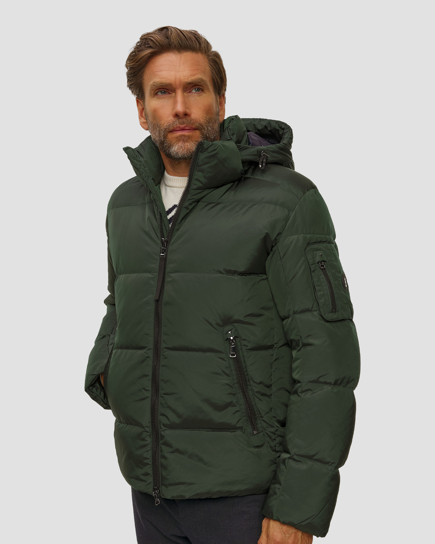 Men's green down jacket BOGNER Jamy-D2