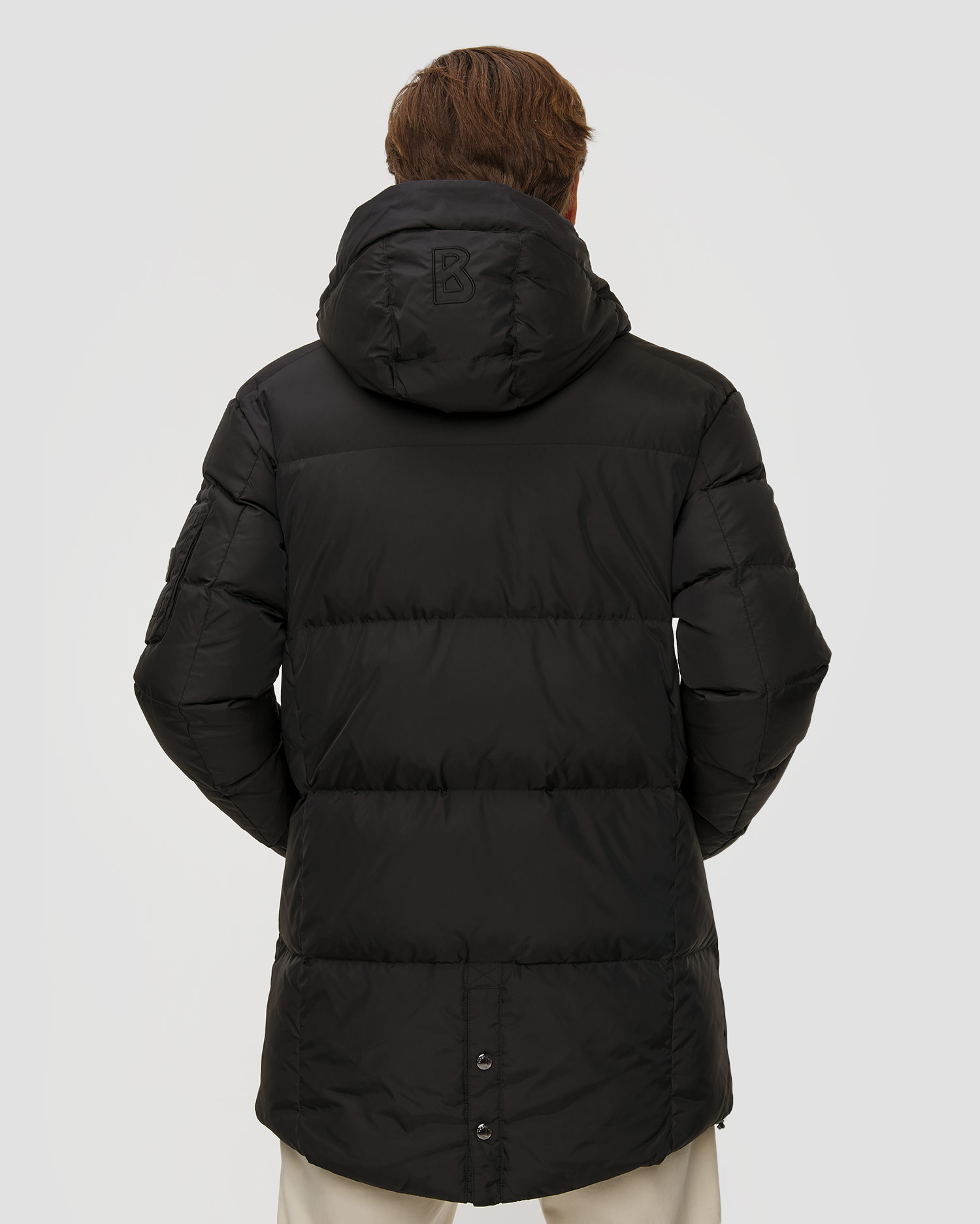 BOGNER Jones-D2 Lange Daunenjacke für Herren in Schwarz