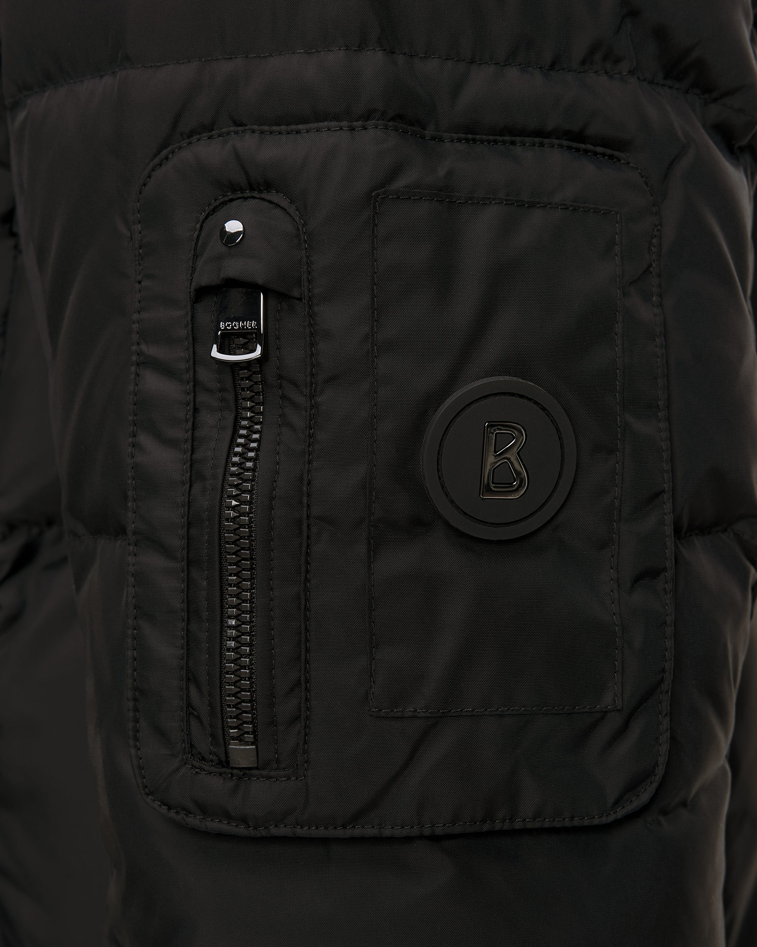 BOGNER Jones-D2 Lange Daunenjacke für Herren in Schwarz