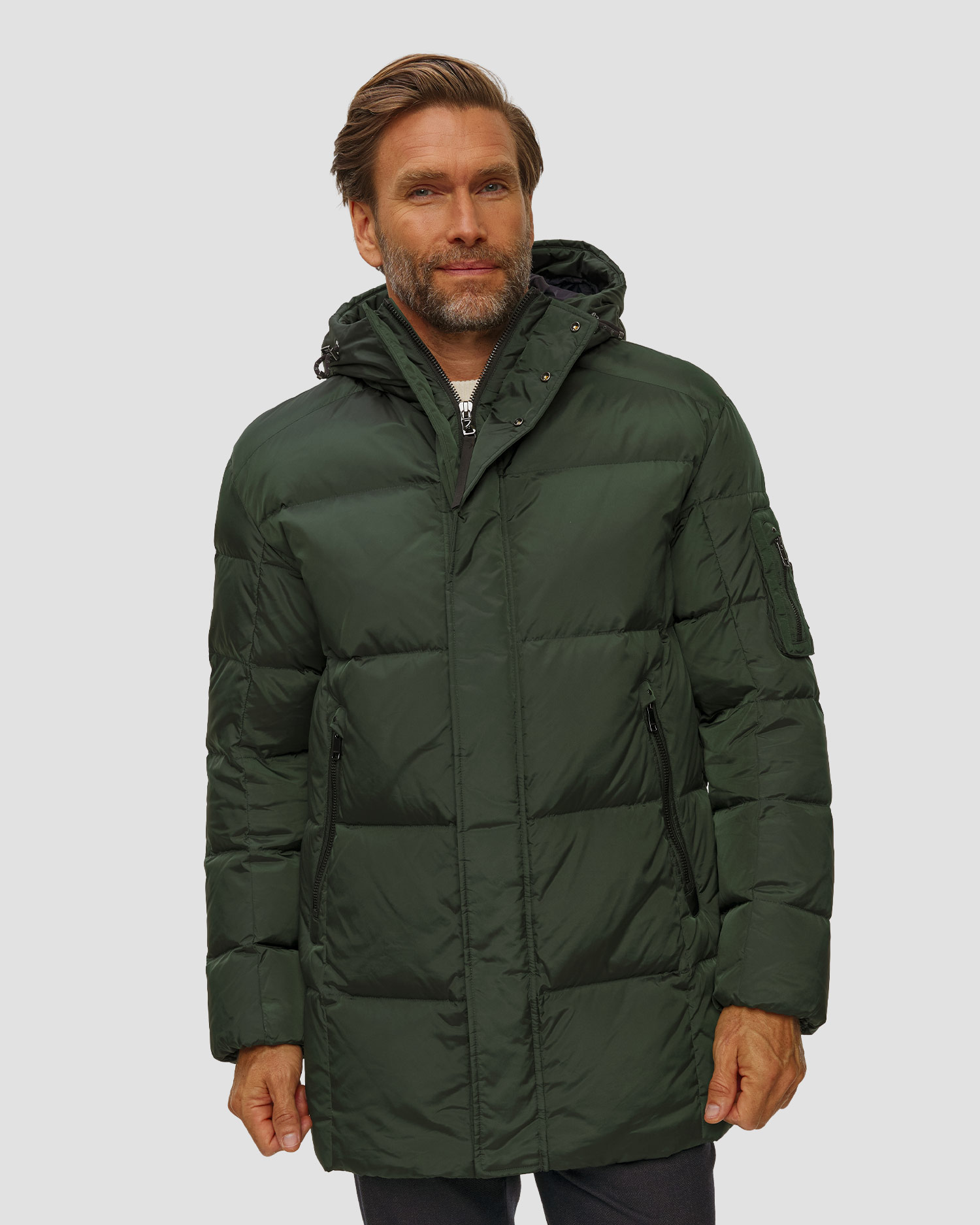 Men's green down jacket BOGNER Jones-D2