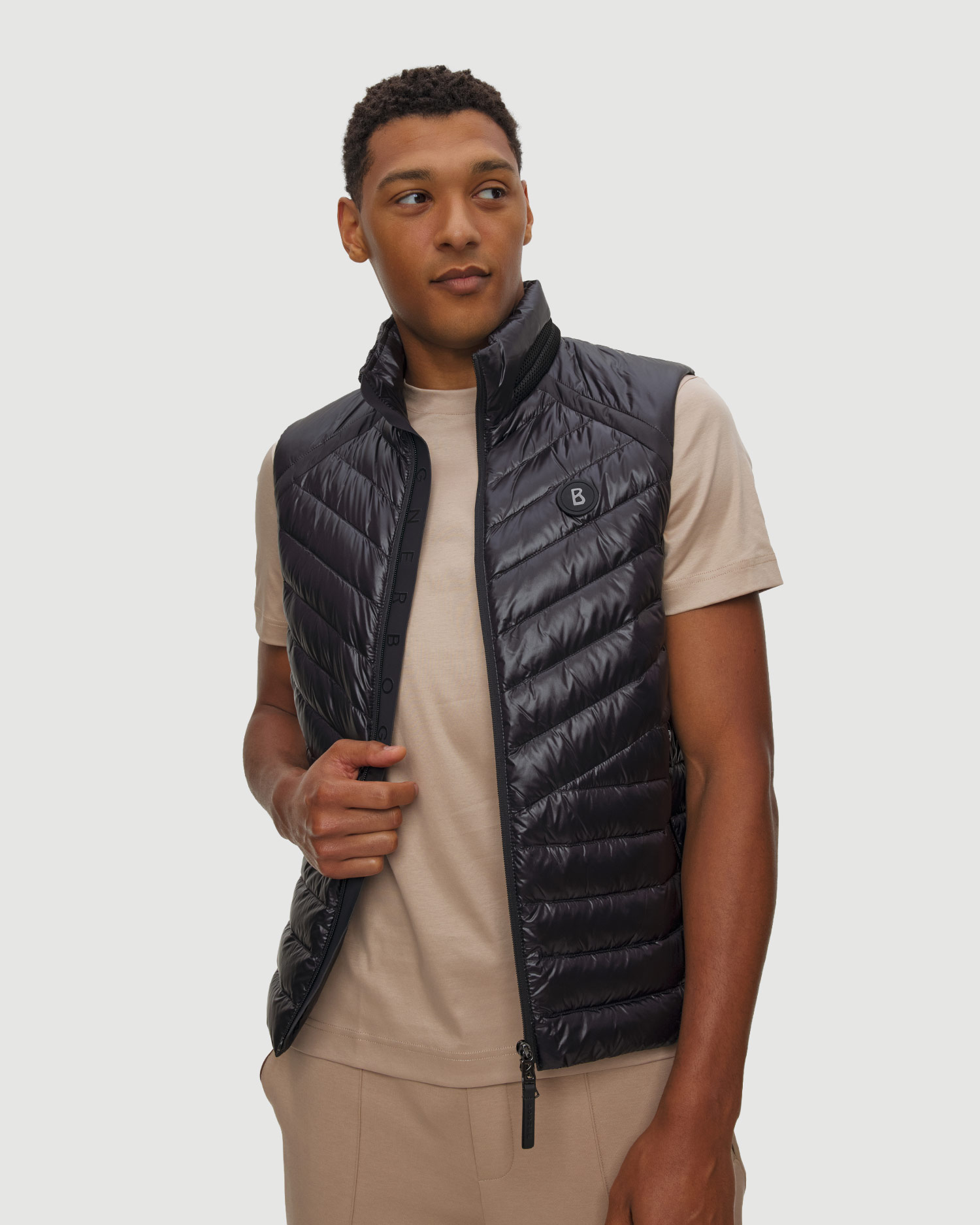 Gilet de duvet noir pour hommes BOGNER Lasse-D2