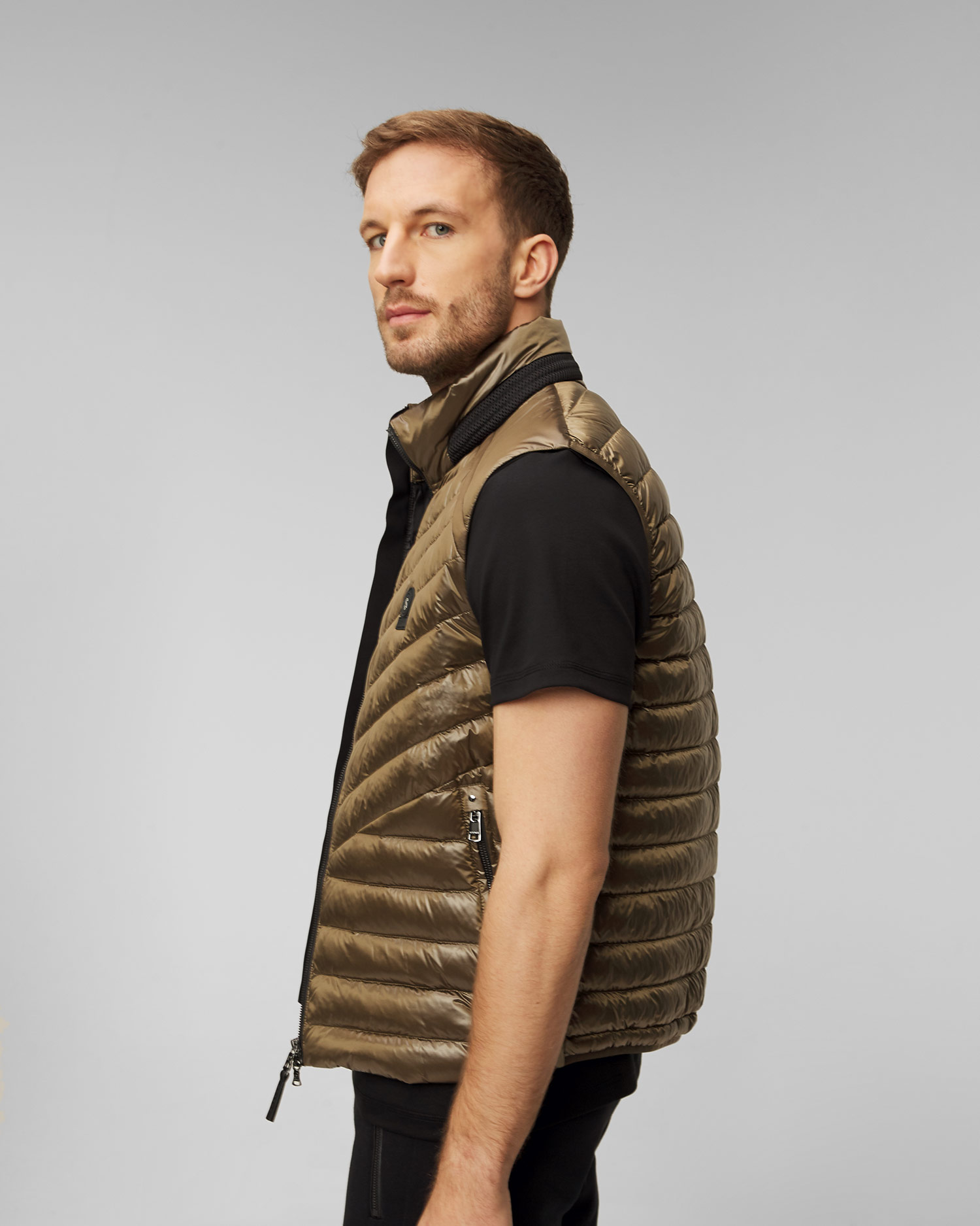 Vestă din puf pentru bărbați BOGNER Lasse-D2 - maro