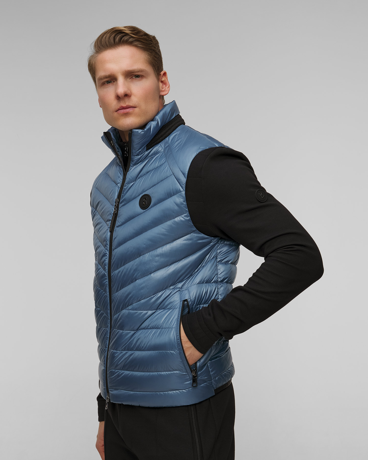 Pánska svetlomodrá páperová vesta BOGNER Lasse-D2