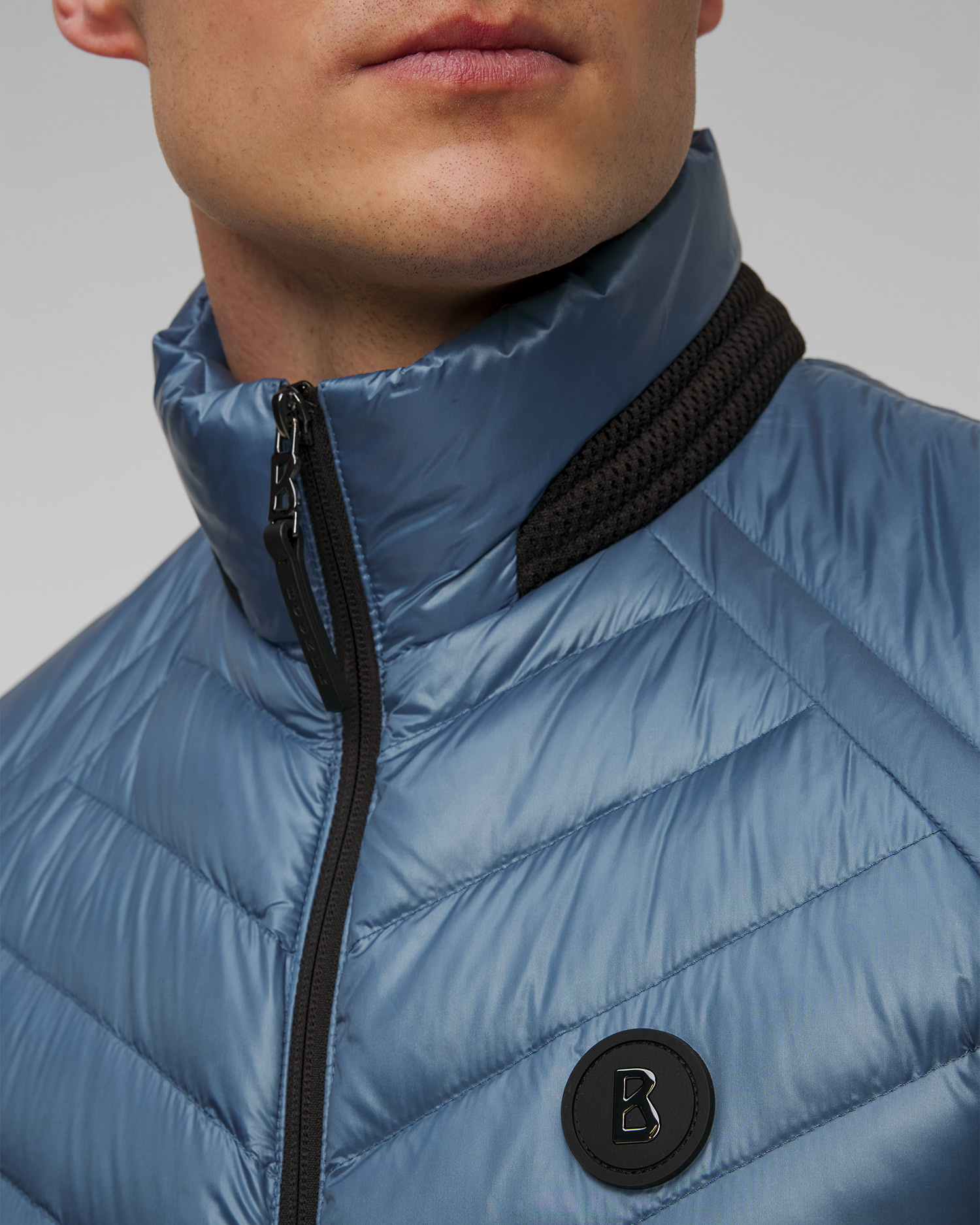 Vestă ușoară albastră de puf pentru bărbați BOGNER Lasse-D2