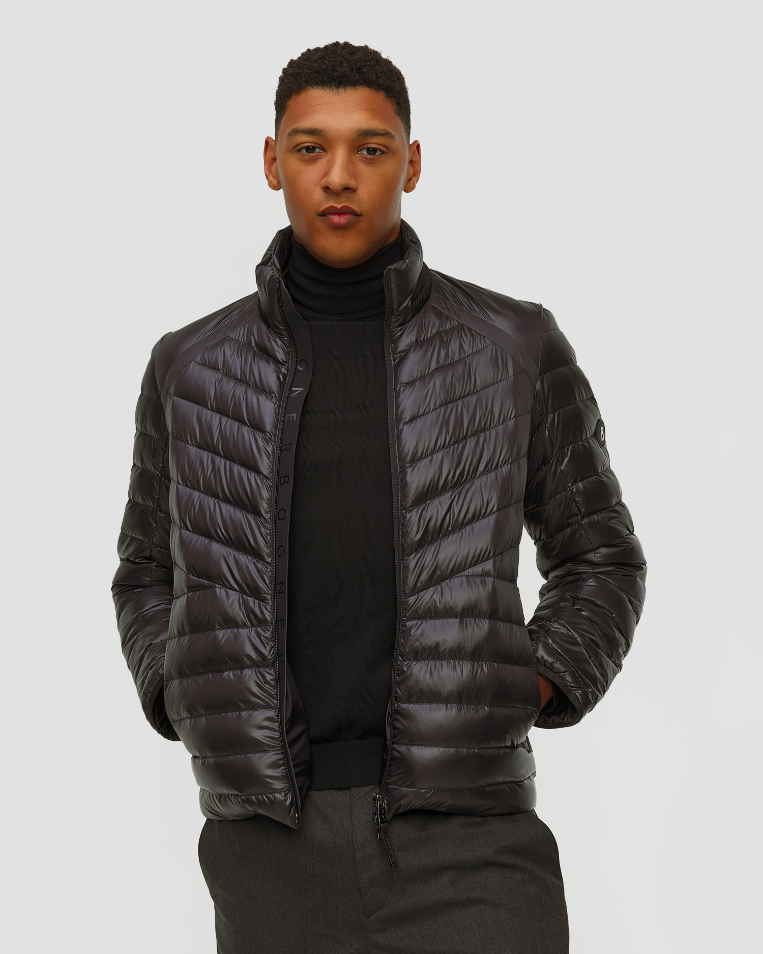 Veste matelassée noire pour hommes BOGNER Liman-D