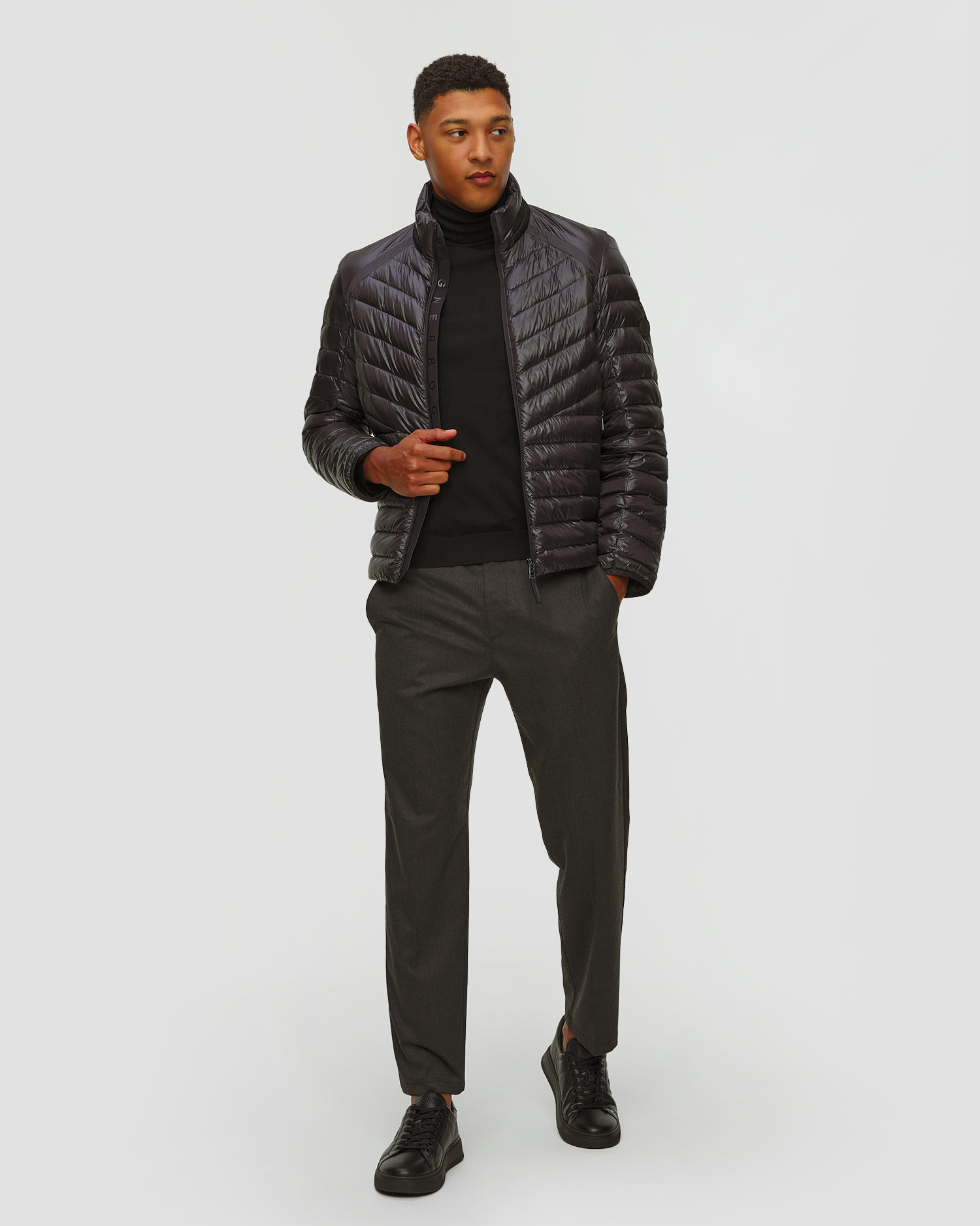 Veste matelassée noire pour hommes BOGNER Liman-D