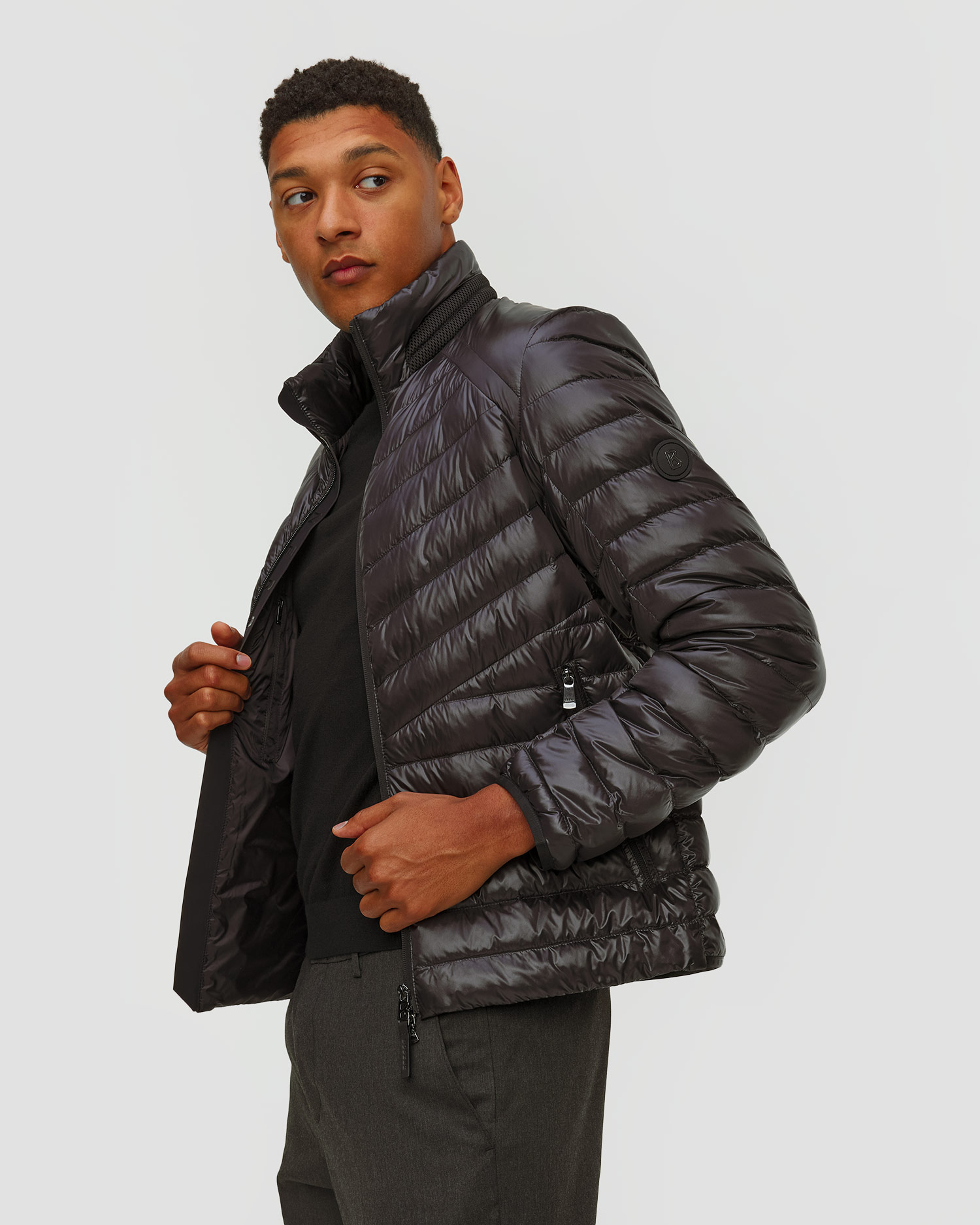 Veste matelassée noire pour hommes BOGNER Liman-D