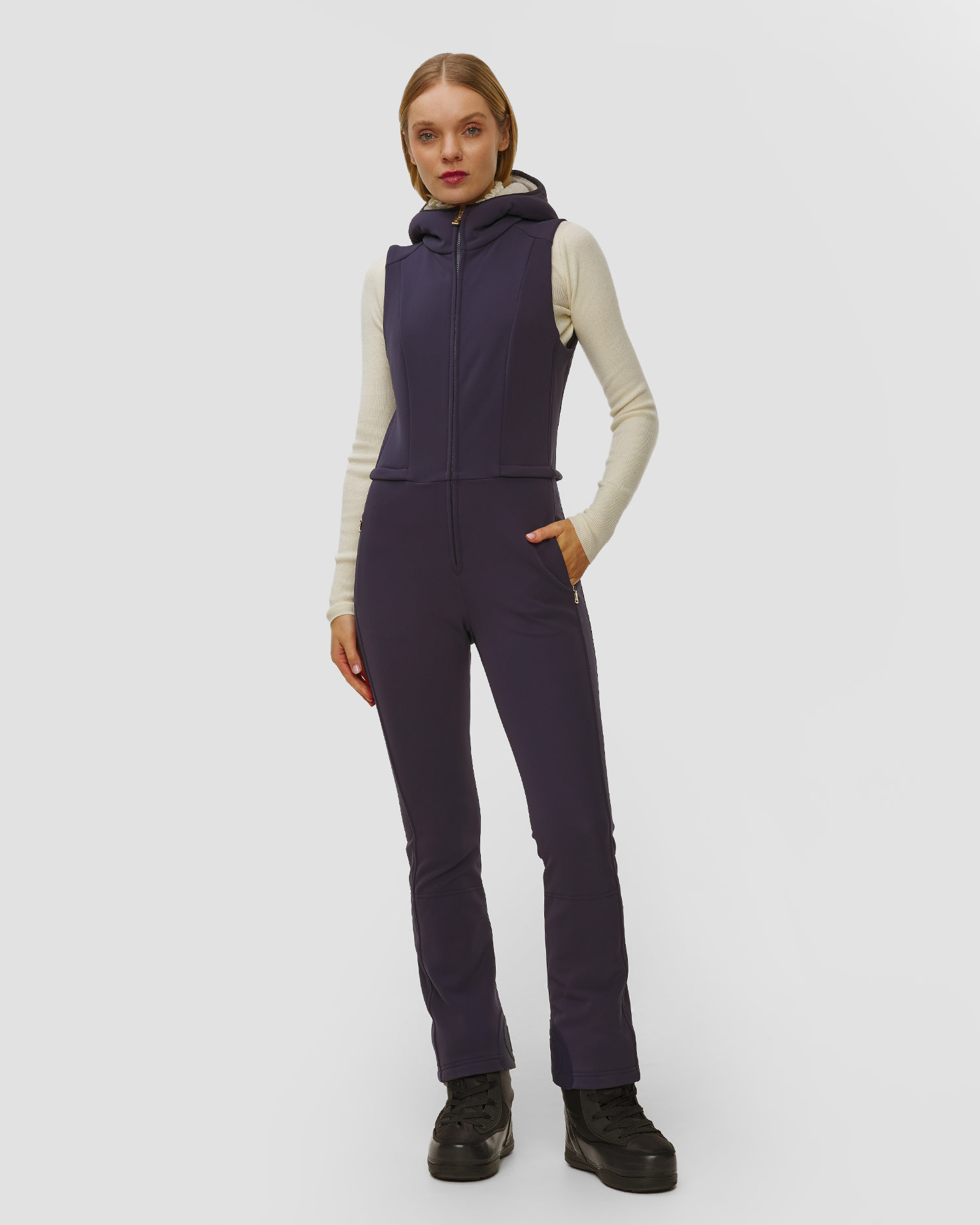 Tmavě modrá dámská lyžařská kombinéza BOGNER Aya1-Ld