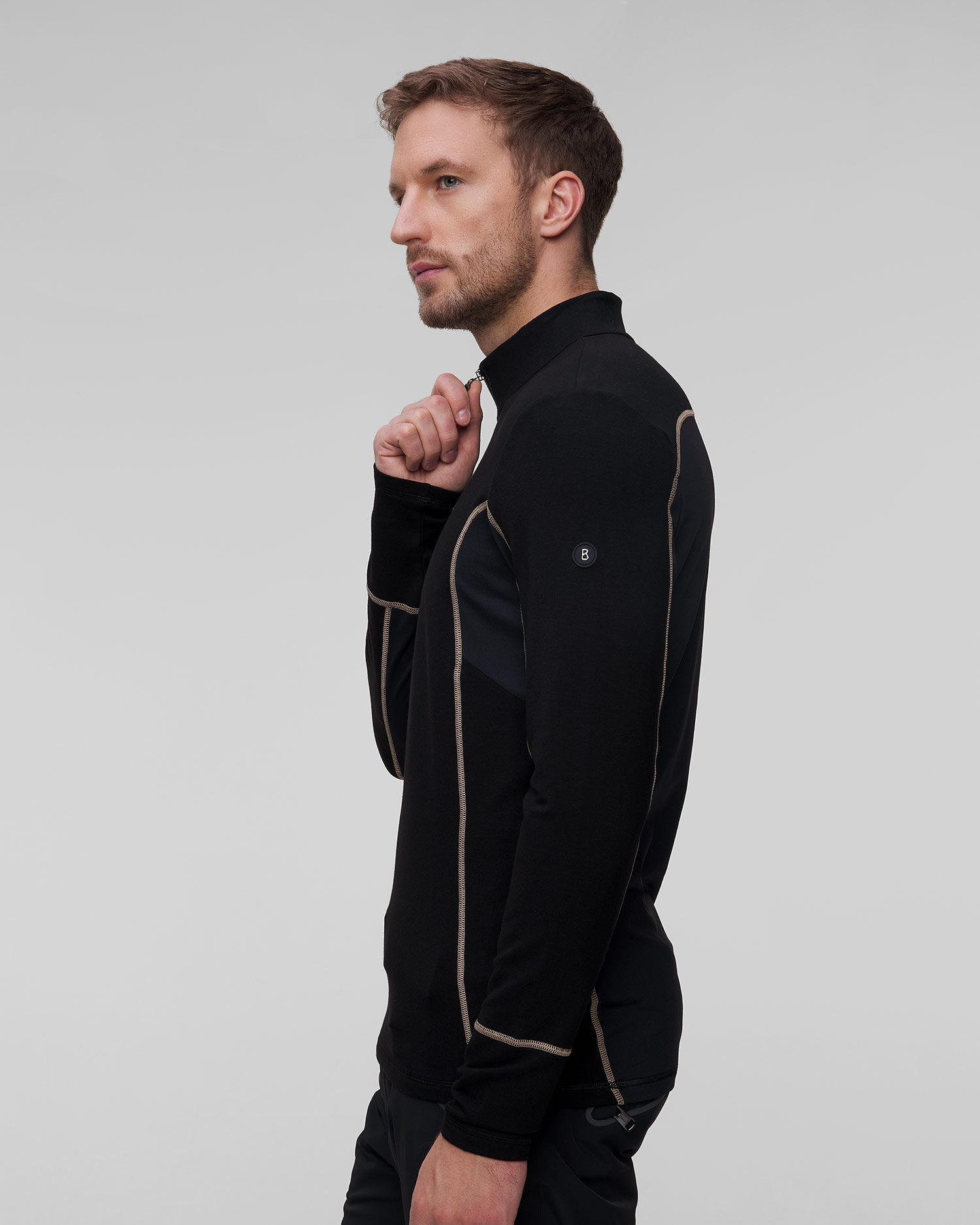 Czarny golf narciarski męski BOGNER Merlo