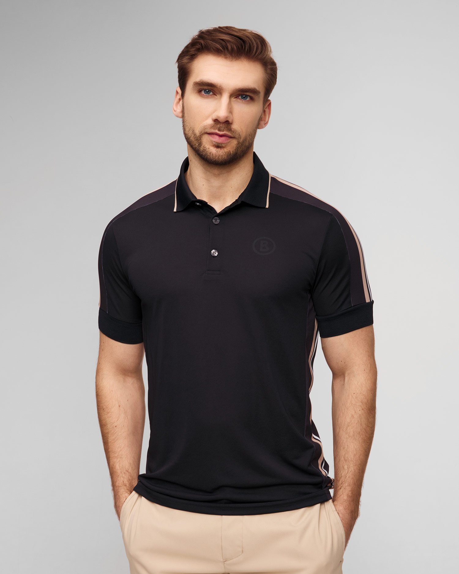 Men’s black polo BOGNER Claudius