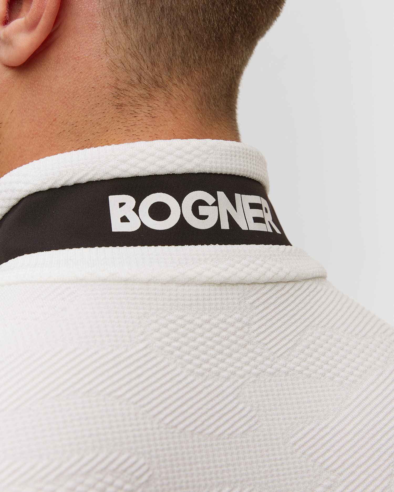 Pulover de schi cu guler înalt alb pentru bărbați BOGNER Joscha1