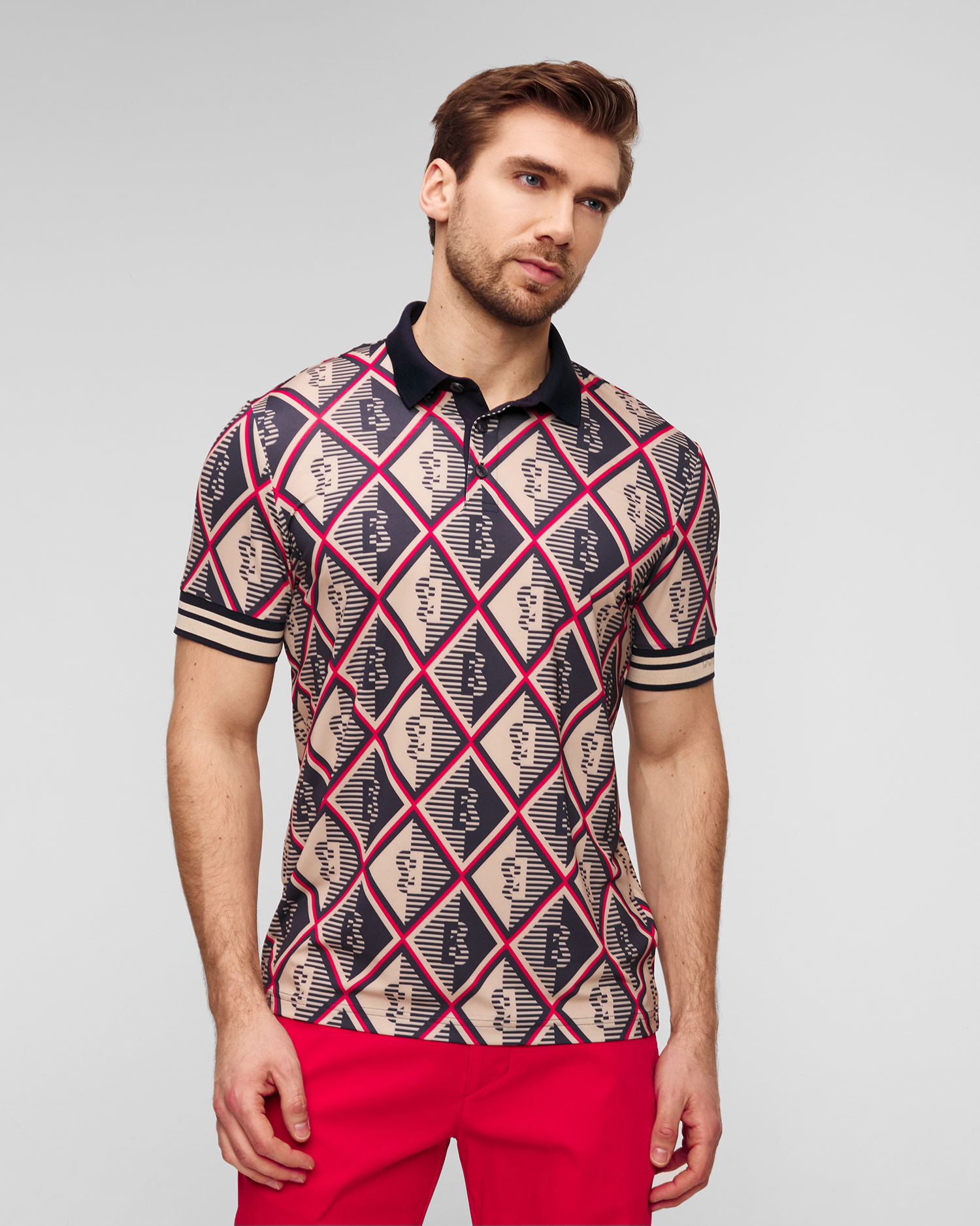 Men's patterned polo shirt BOGNER Ron