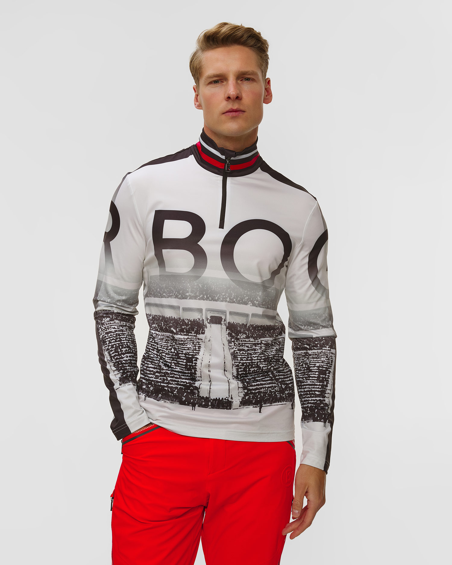 Men's ski turtleneck BOGNER Verti2, Color/Pattern: Multikolor,Print
