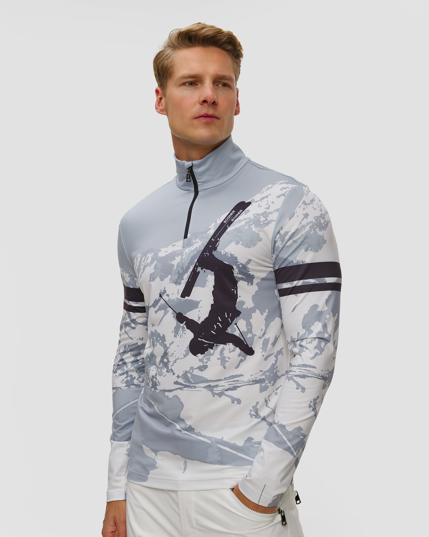 Men's ski turtleneck BOGNER Verti2, Color/Pattern: Multikolor,Print