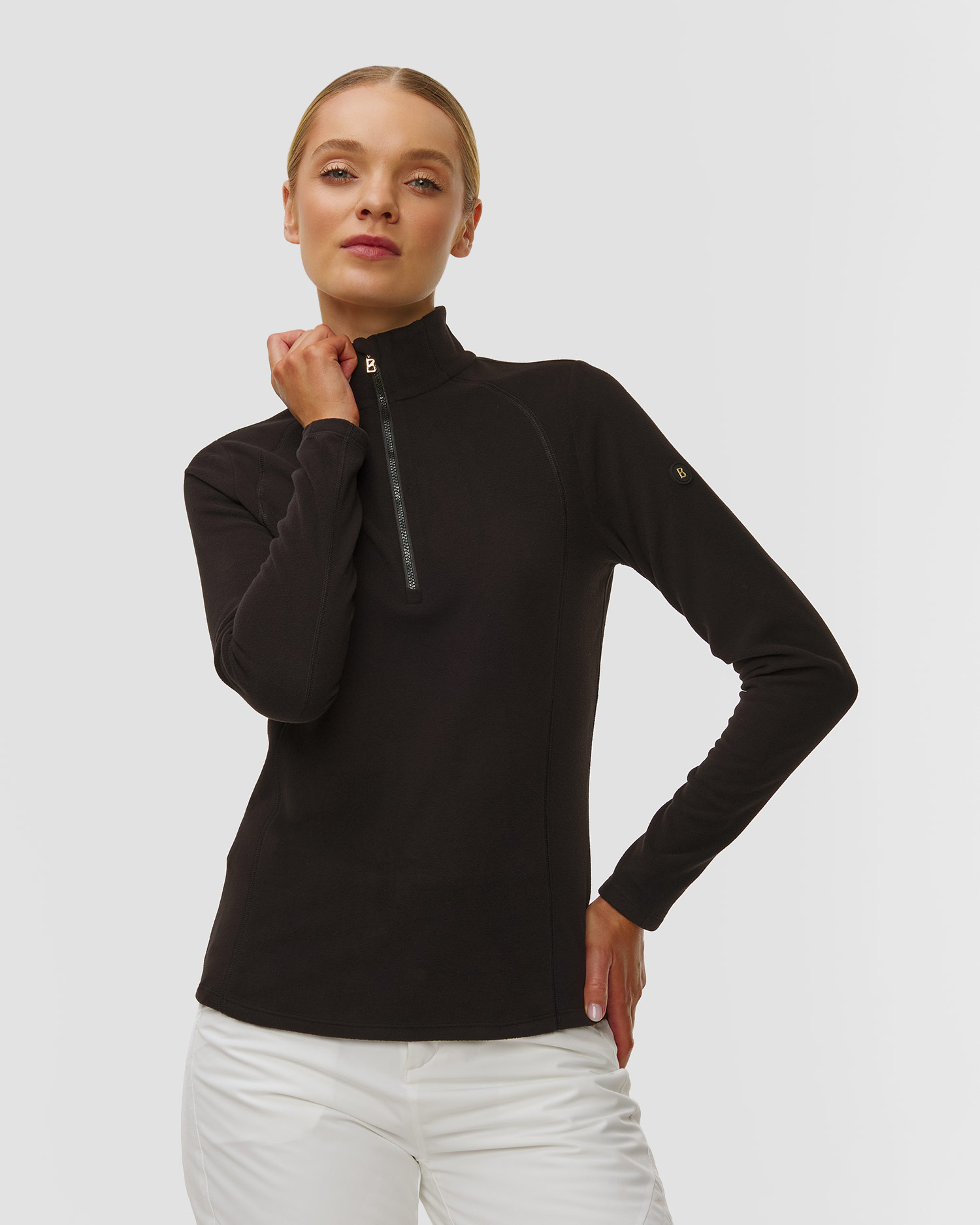 BOGNER Medita Ski-Rollkragenpullover für Damen, Farbe/Muster: Czarny