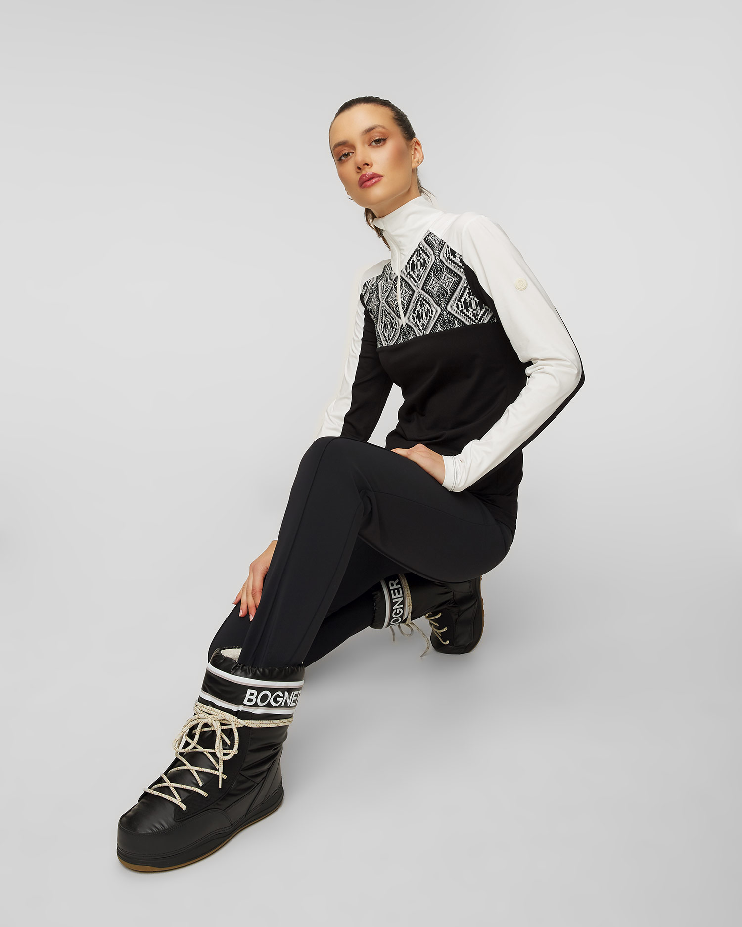 Bluză de schi cu guler înalt pentru femei BOGNER Elvira