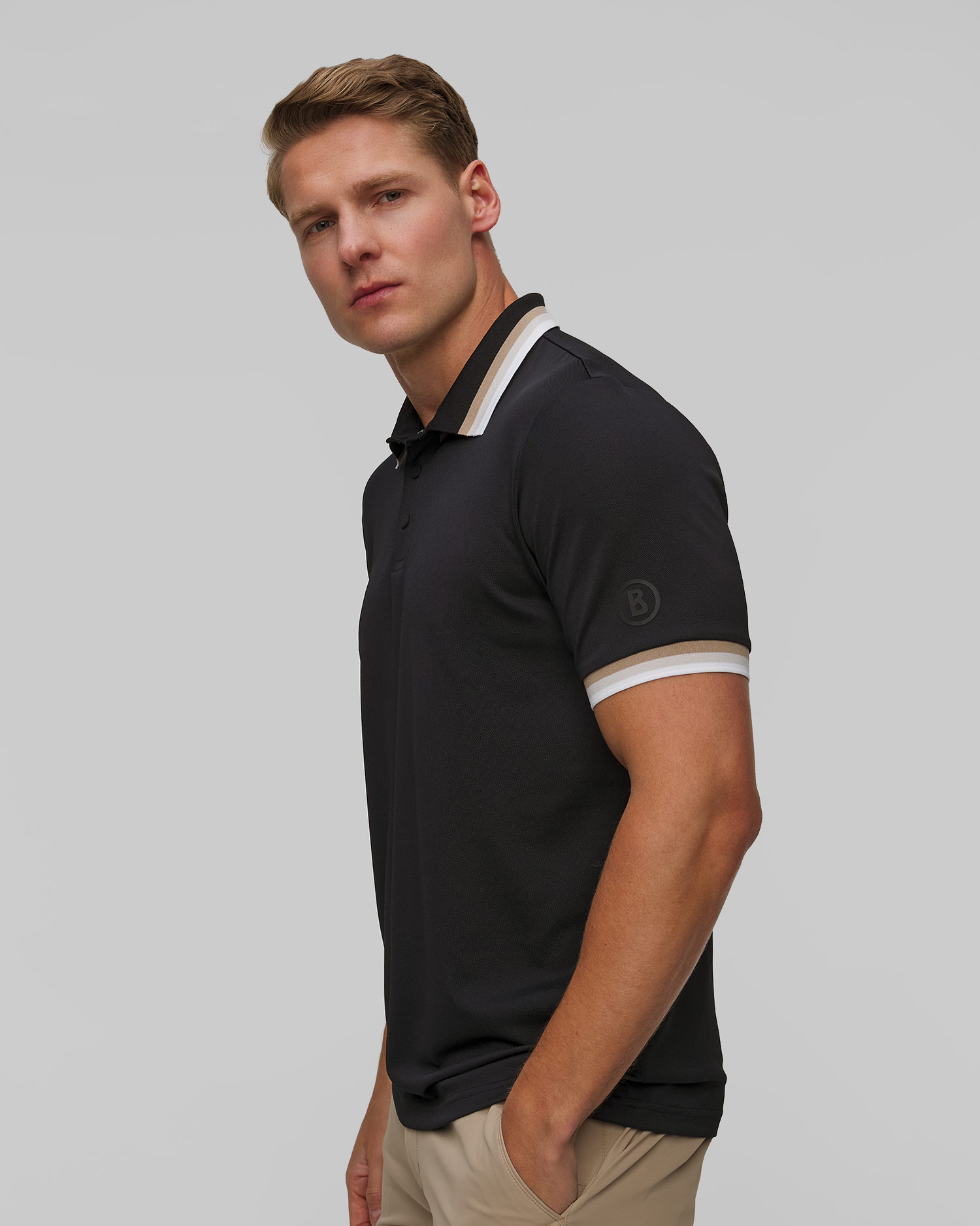 Černé pánské polo BOGNER Arik