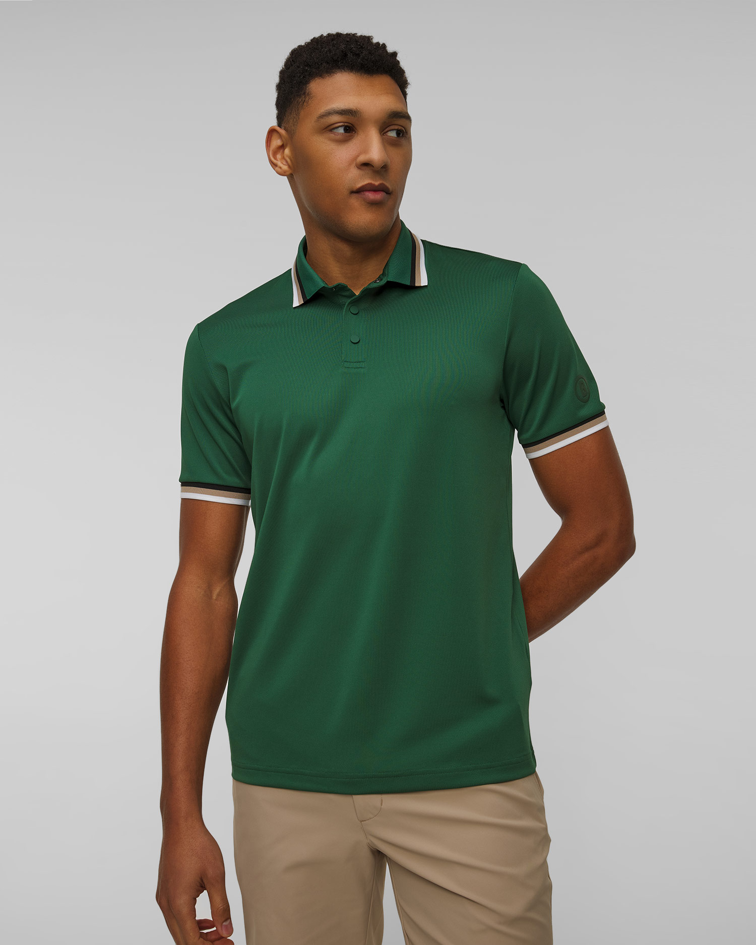 Men's green polo shirt BOGNER Arik