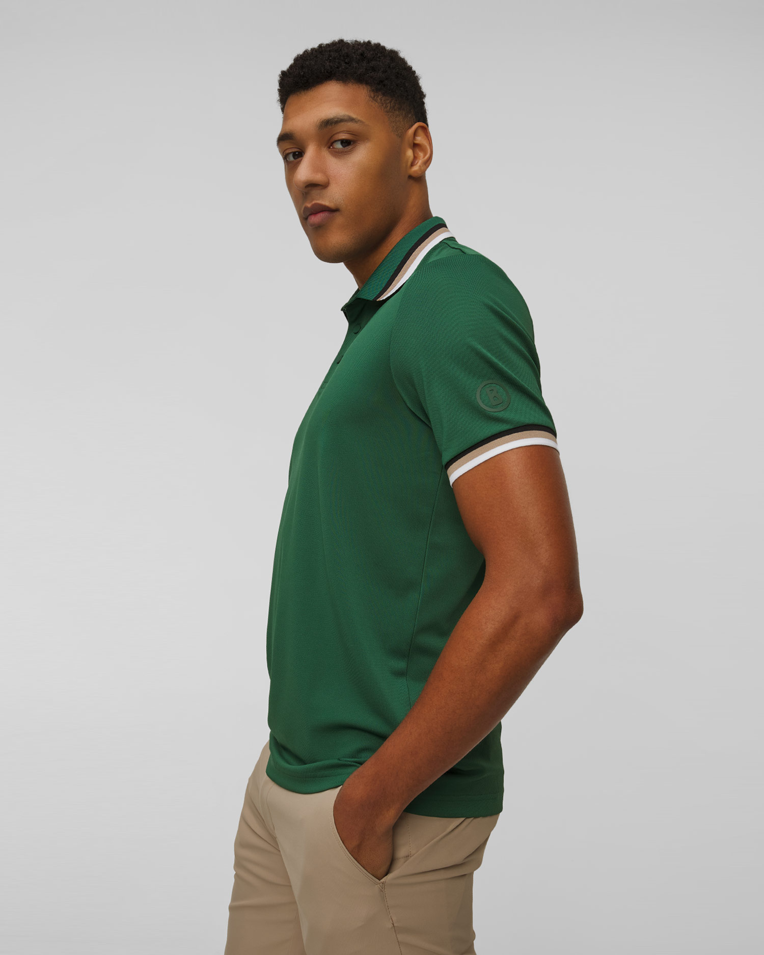 Zielona koszulka polo męska BOGNER Arik