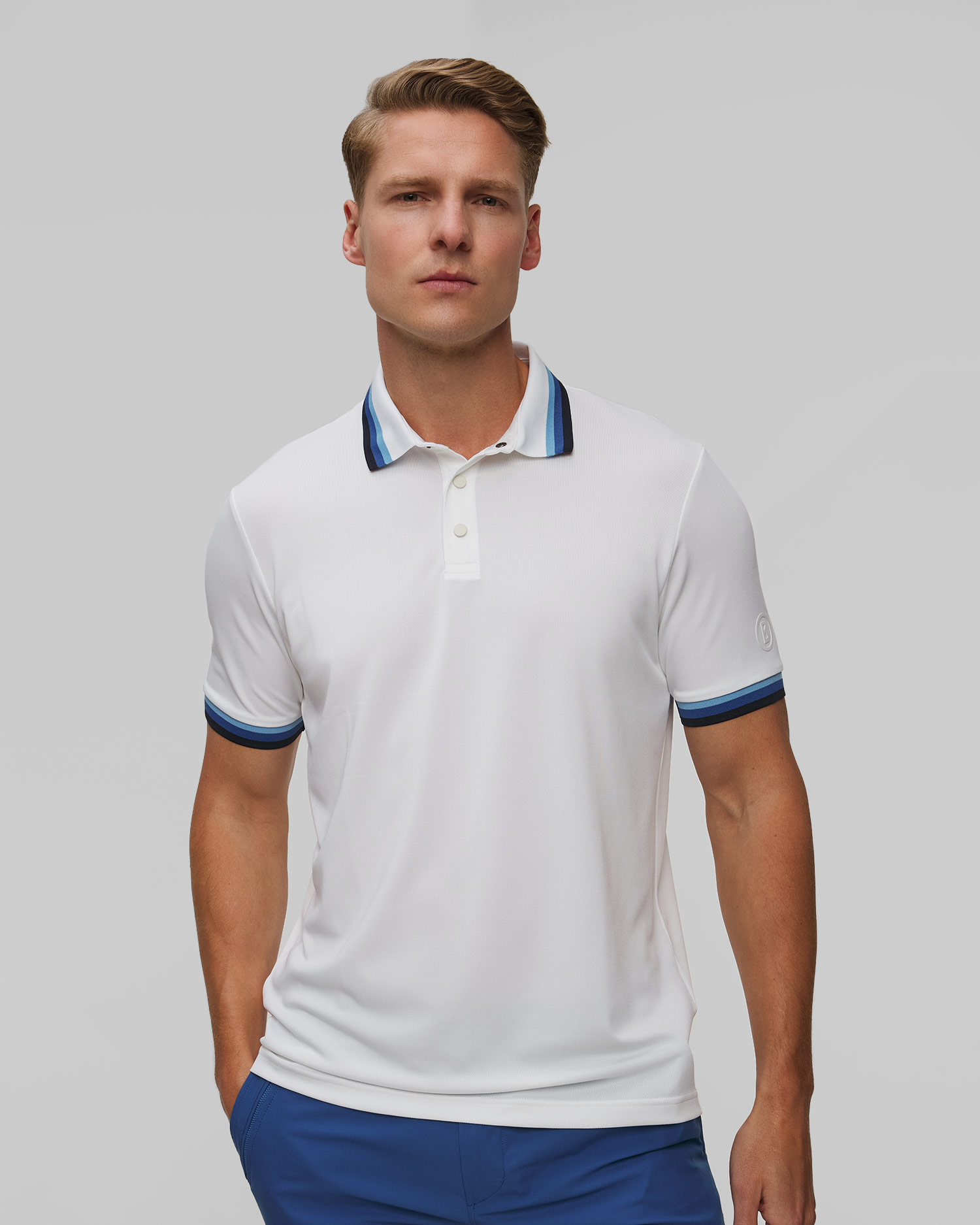 Men's white polo shirt BOGNER Arik