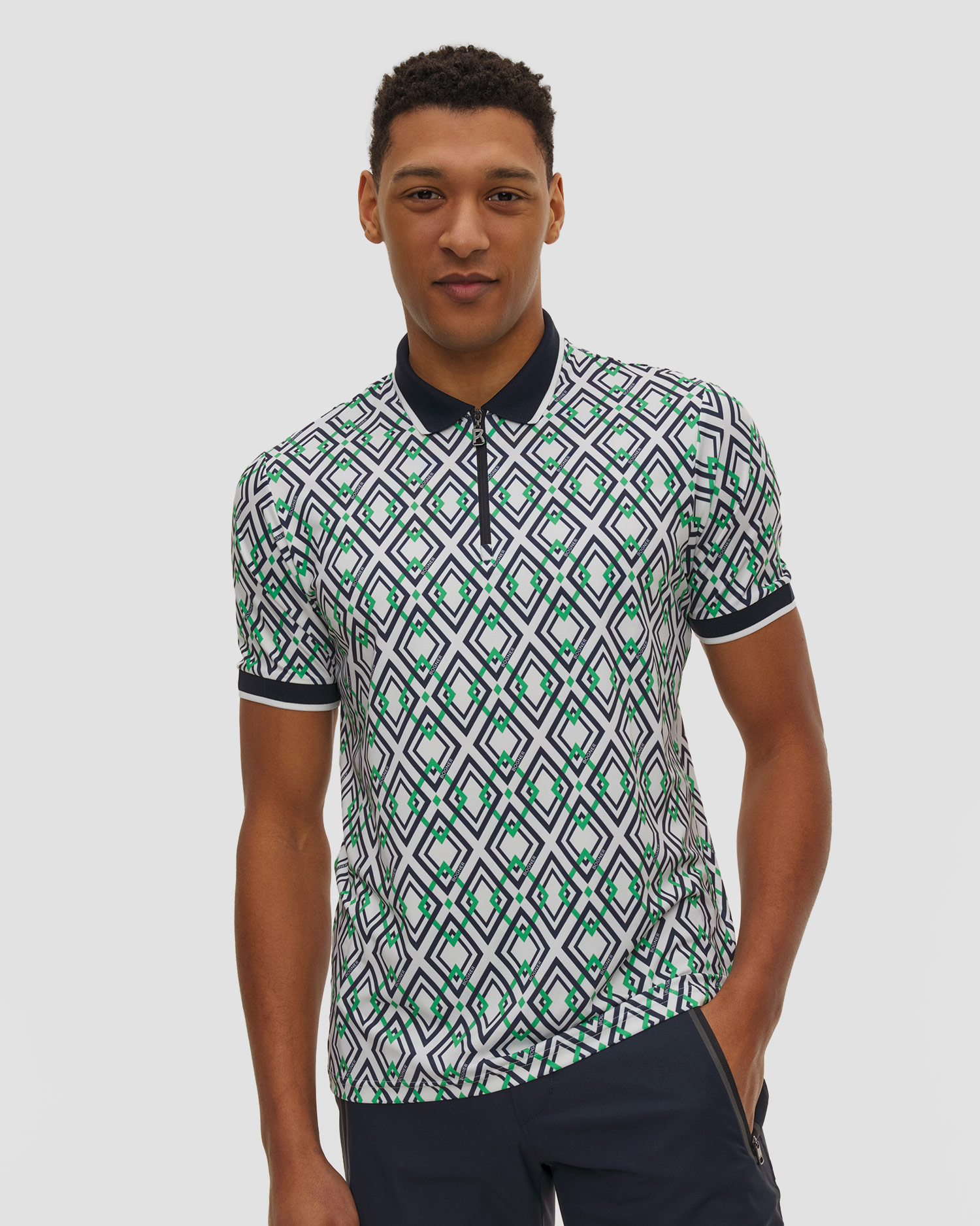 Polo pour hommes BOGNER VALENTIN, Couleur: Multikolor,Print