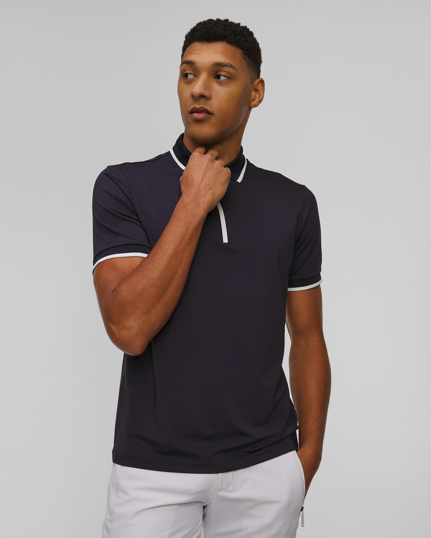 Granatowa koszulka polo męska BOGNER Cody1