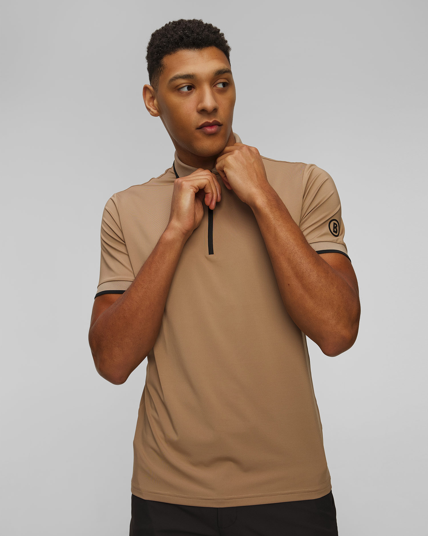 Men's beige polo shirt BOGNER Cody1