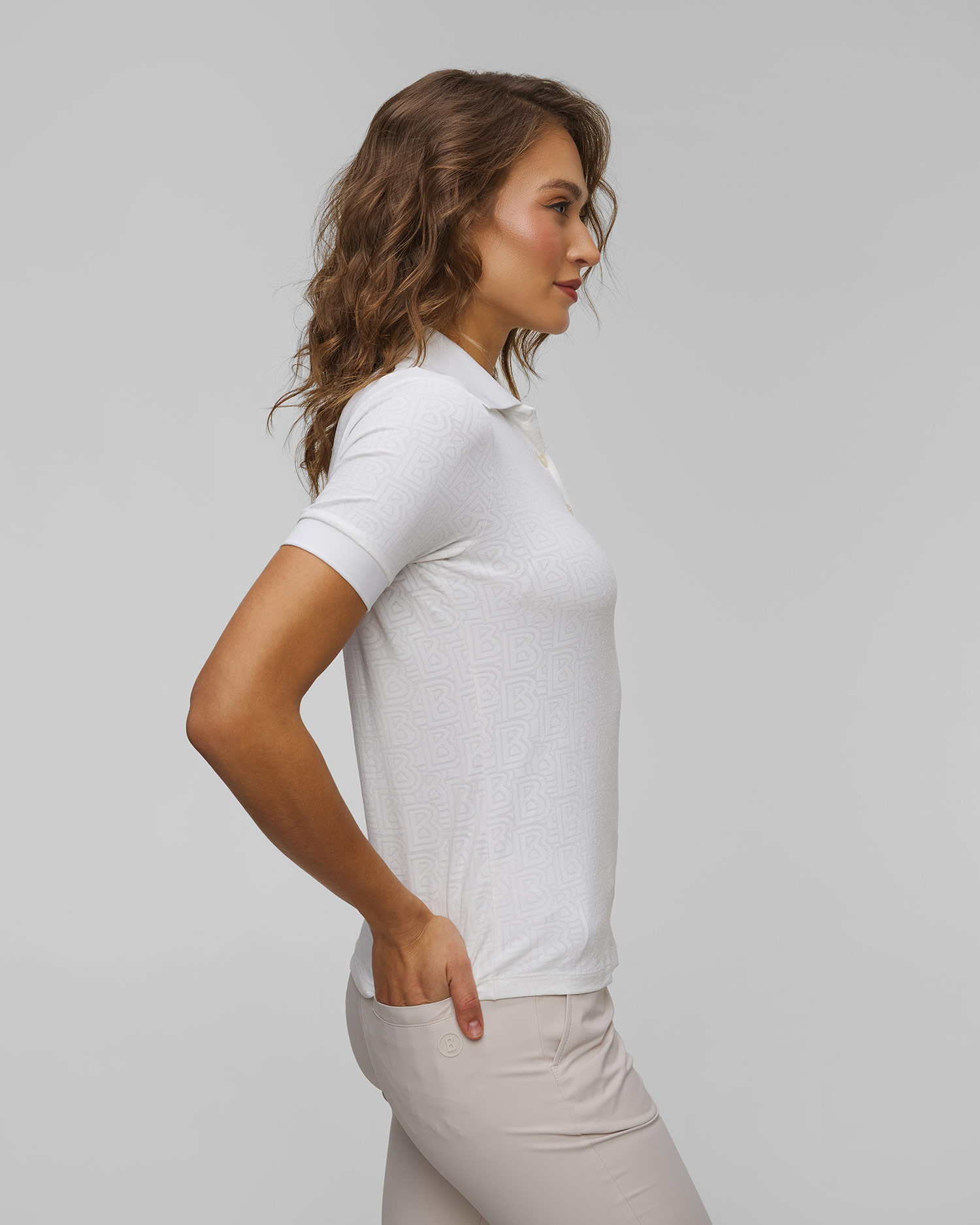 Białe polo damskie BOGNER Larina