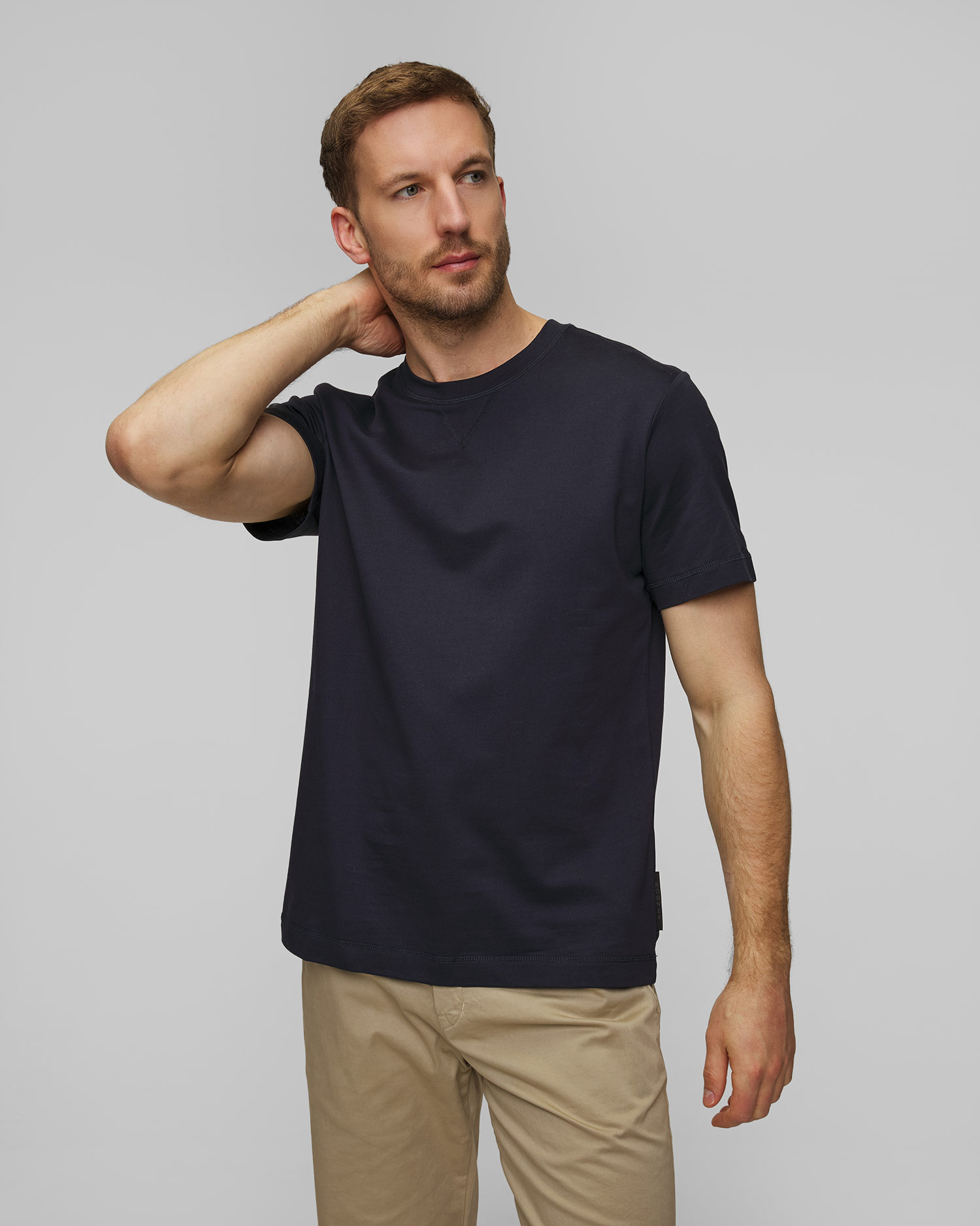 Granatowy T-shirt męski BOGNER Dino