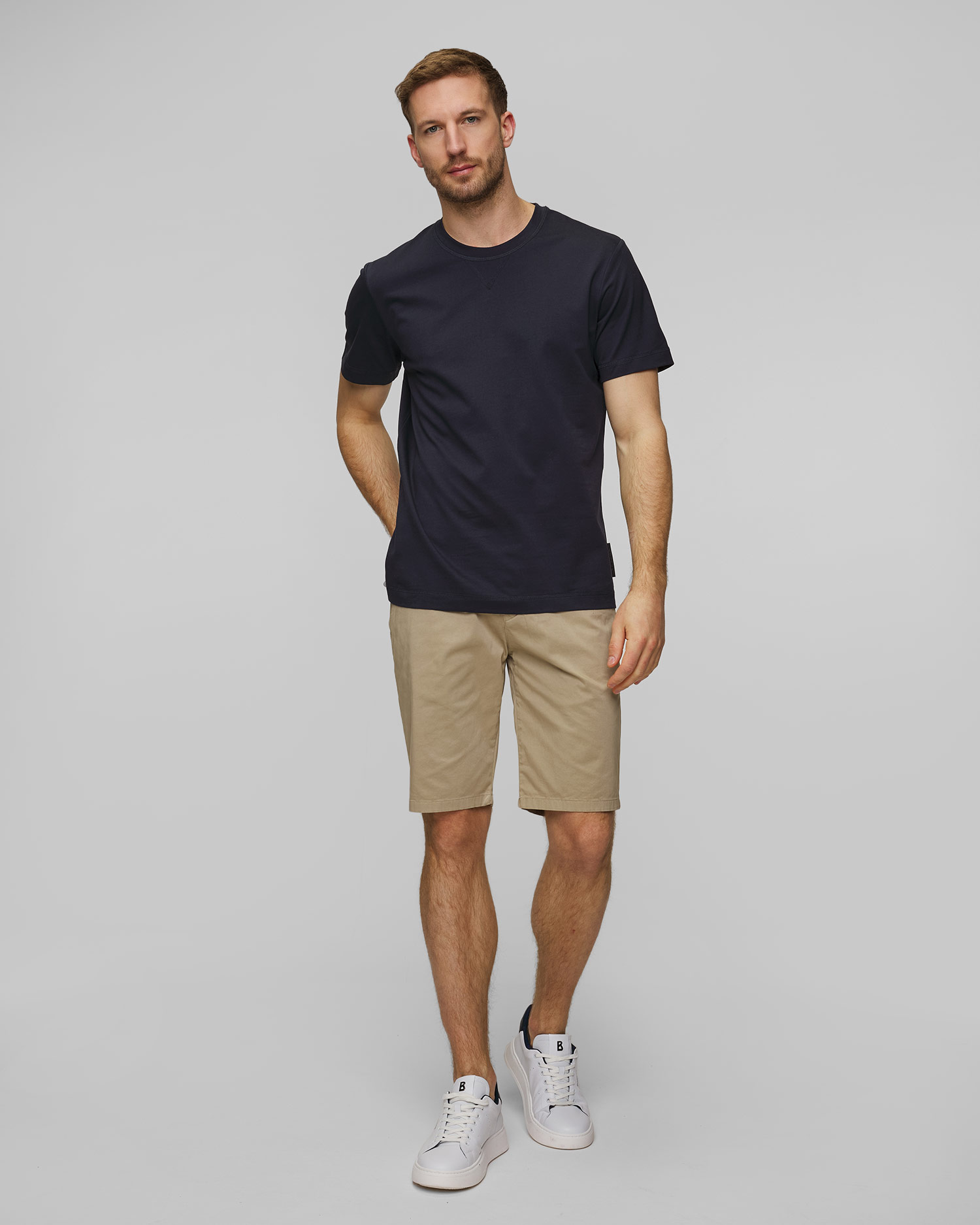 Granatowy T-shirt męski BOGNER Dino