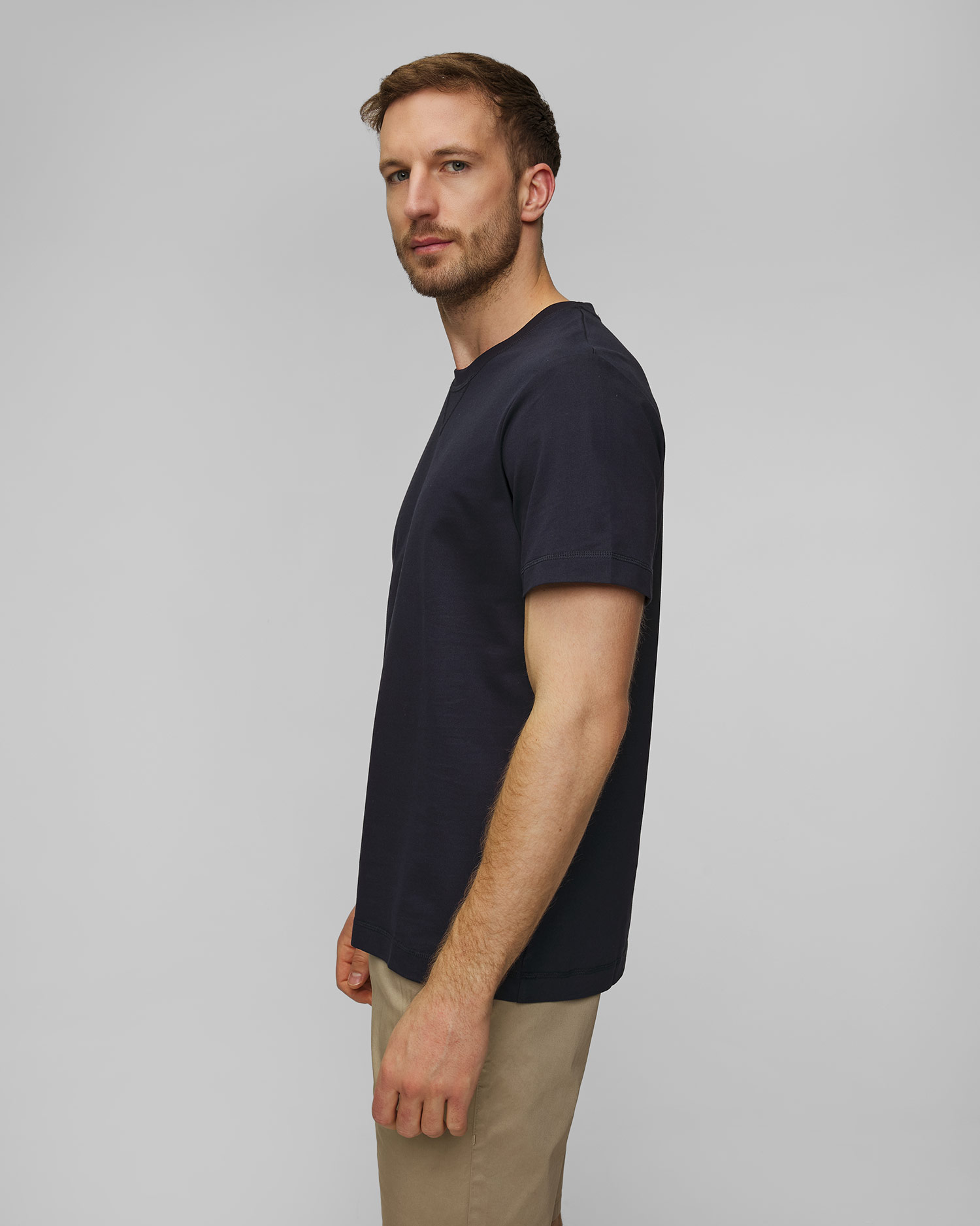 Granatowy T-shirt męski BOGNER Dino