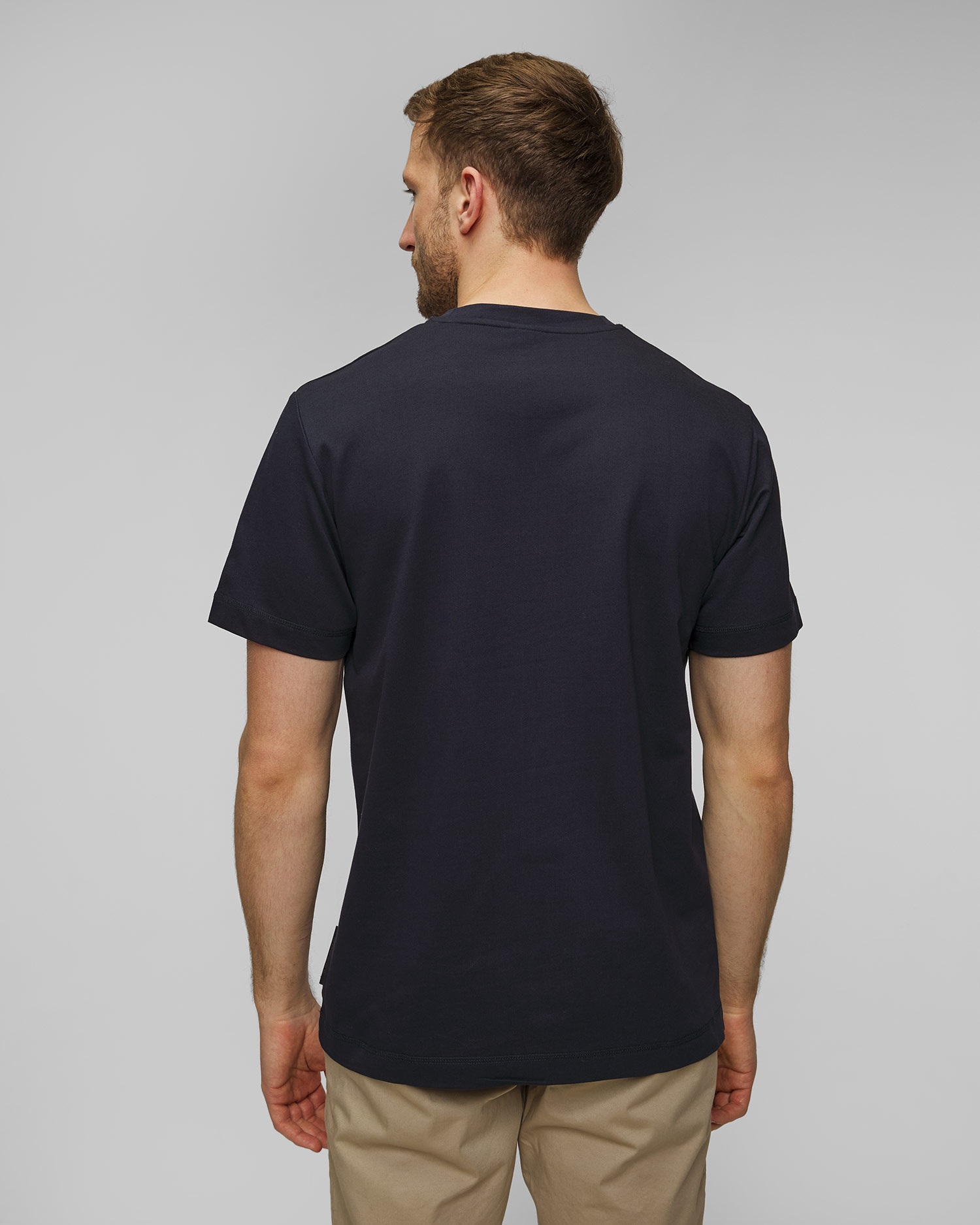 Granatowy T-shirt męski BOGNER Dino