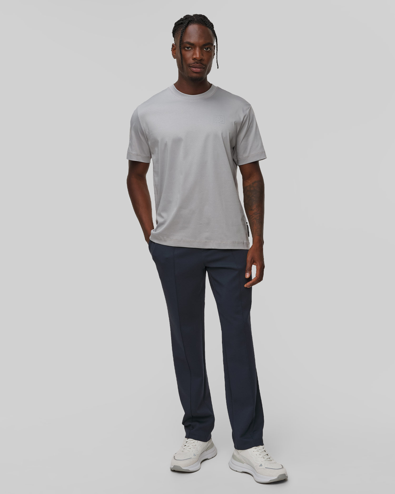 T-shirt gris pour hommes BOGNER Lukas 1, Couleur: Szary