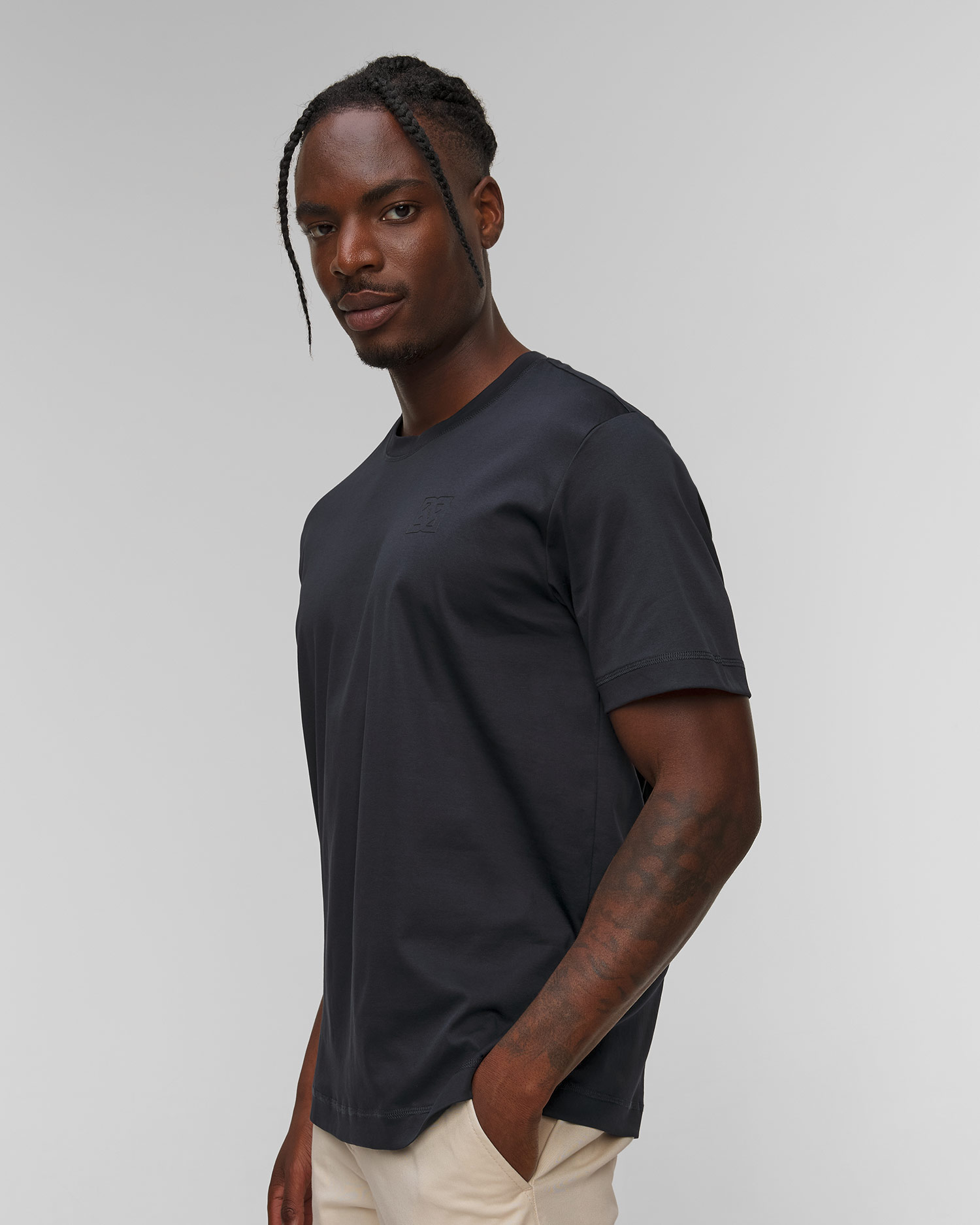 T-shirt bleu marine pour hommes BOGNER Lukas 1 