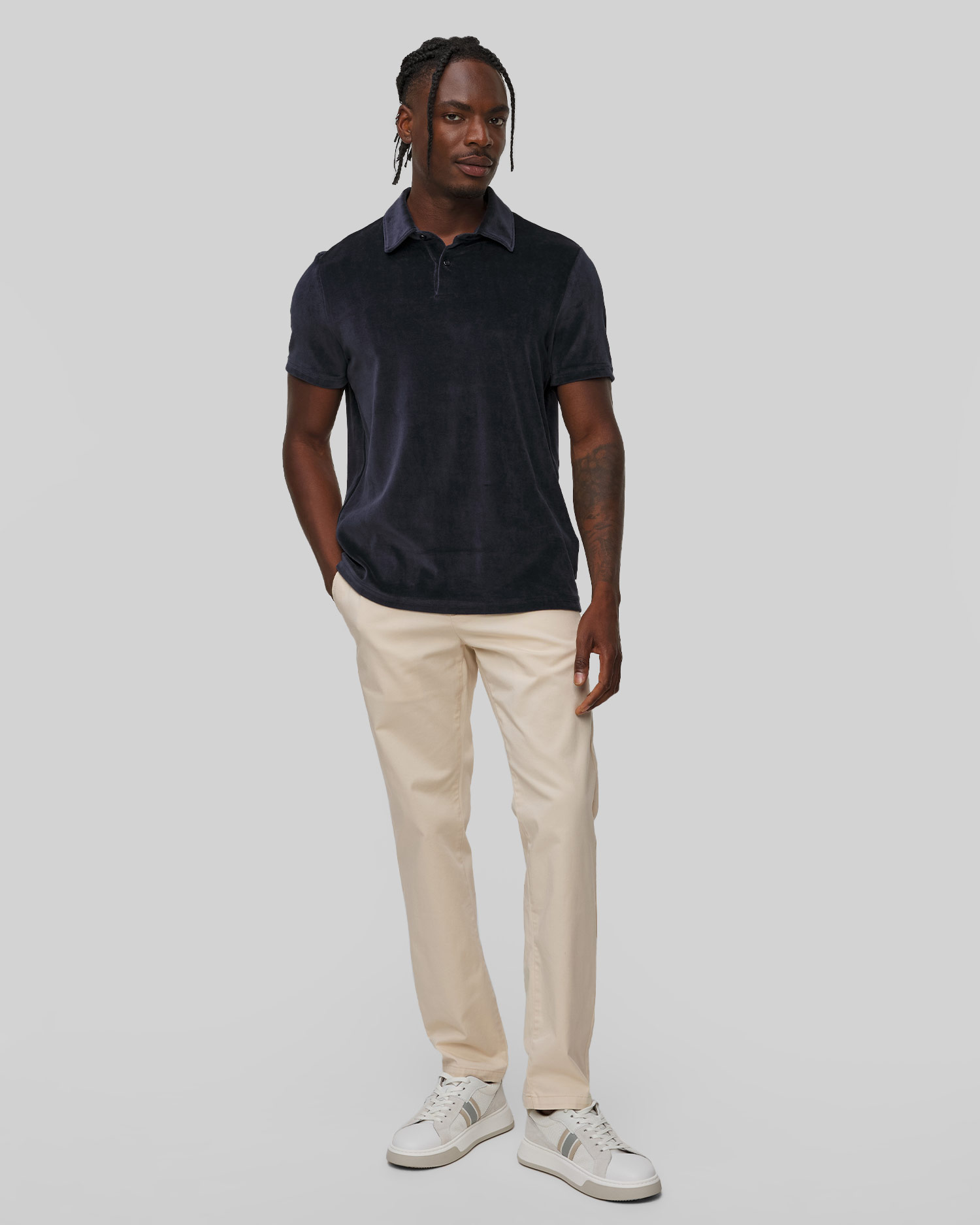 Polo en velours pour hommes BOGNER Vincenzo