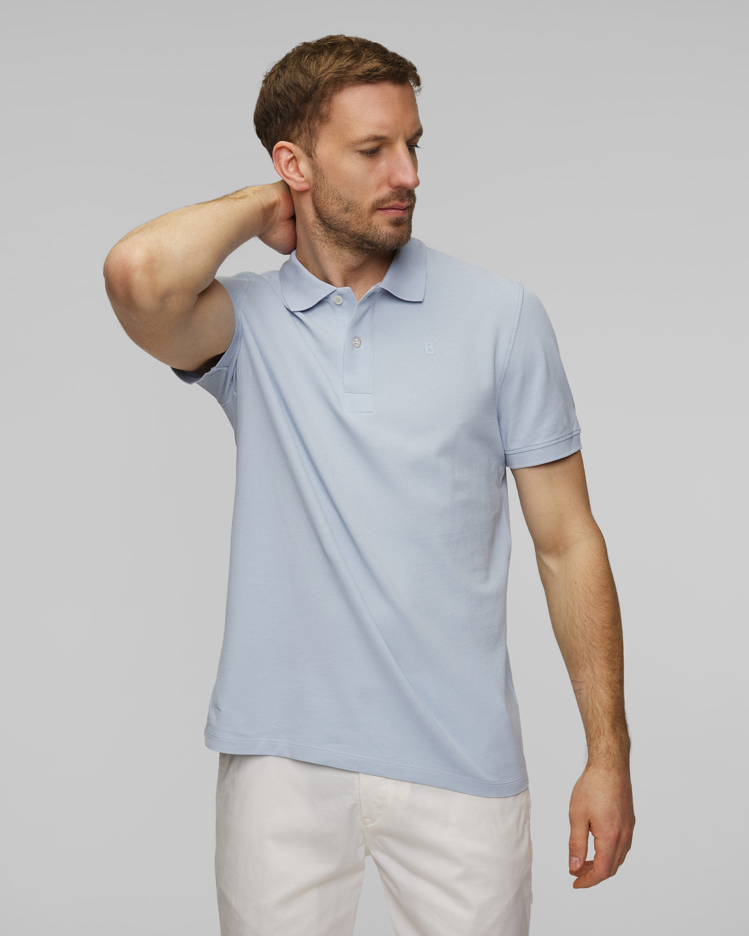 Błękitna koszulka polo męska BOGNER Fion 8