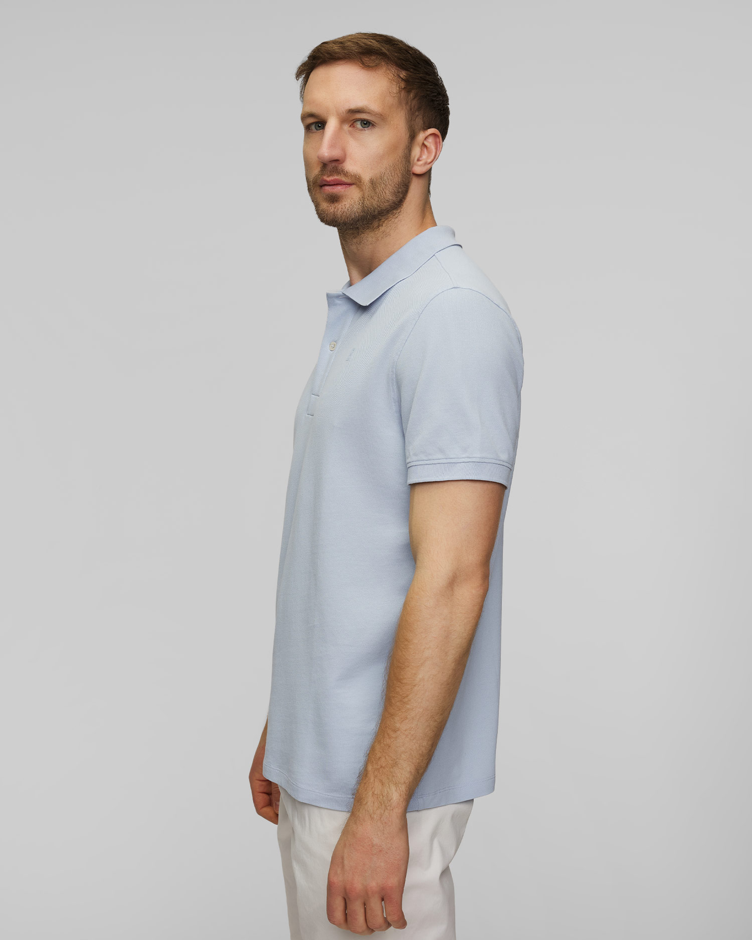 Błękitna koszulka polo męska BOGNER Fion 8