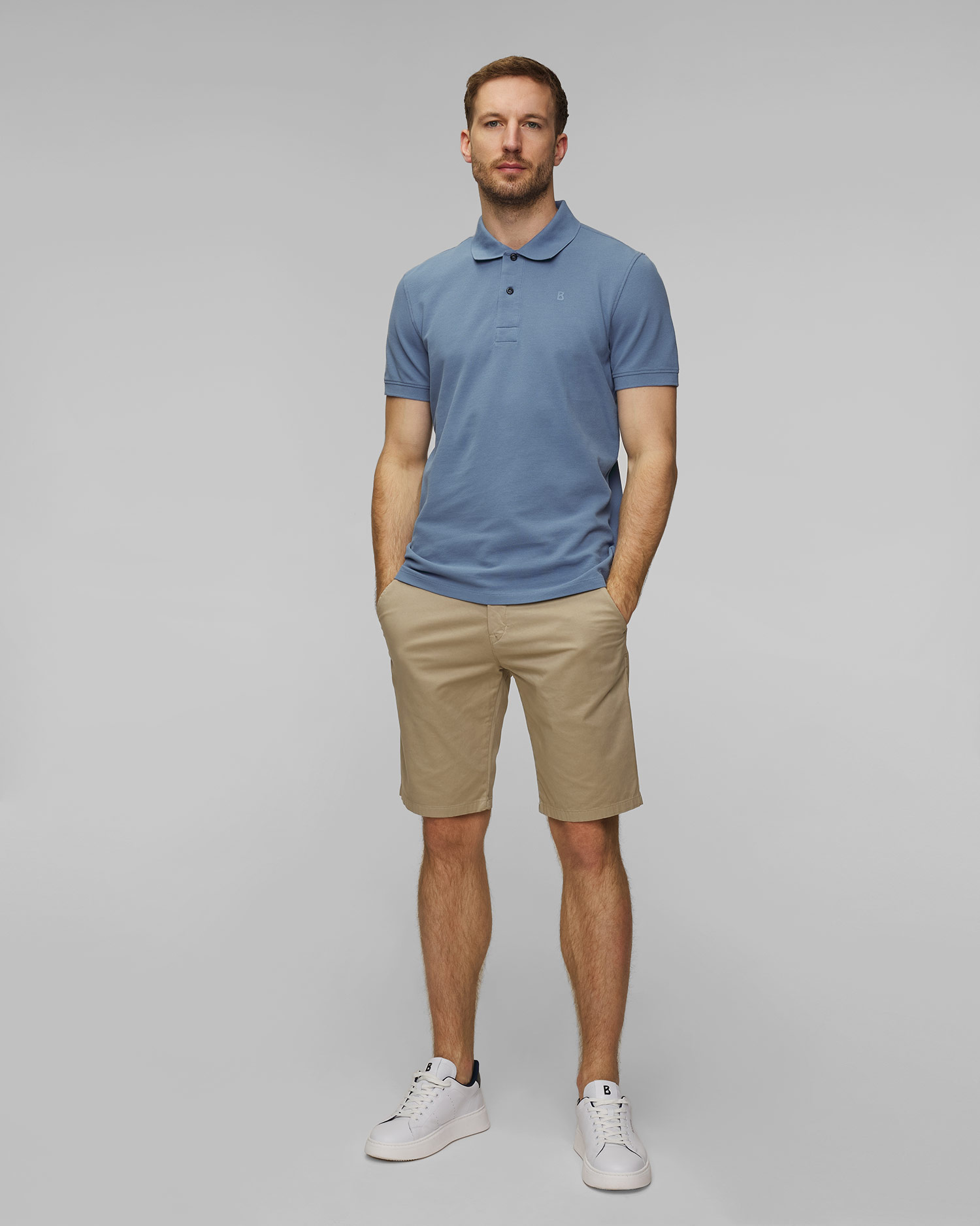 Niebieska koszulka polo męska BOGNER Fion 8