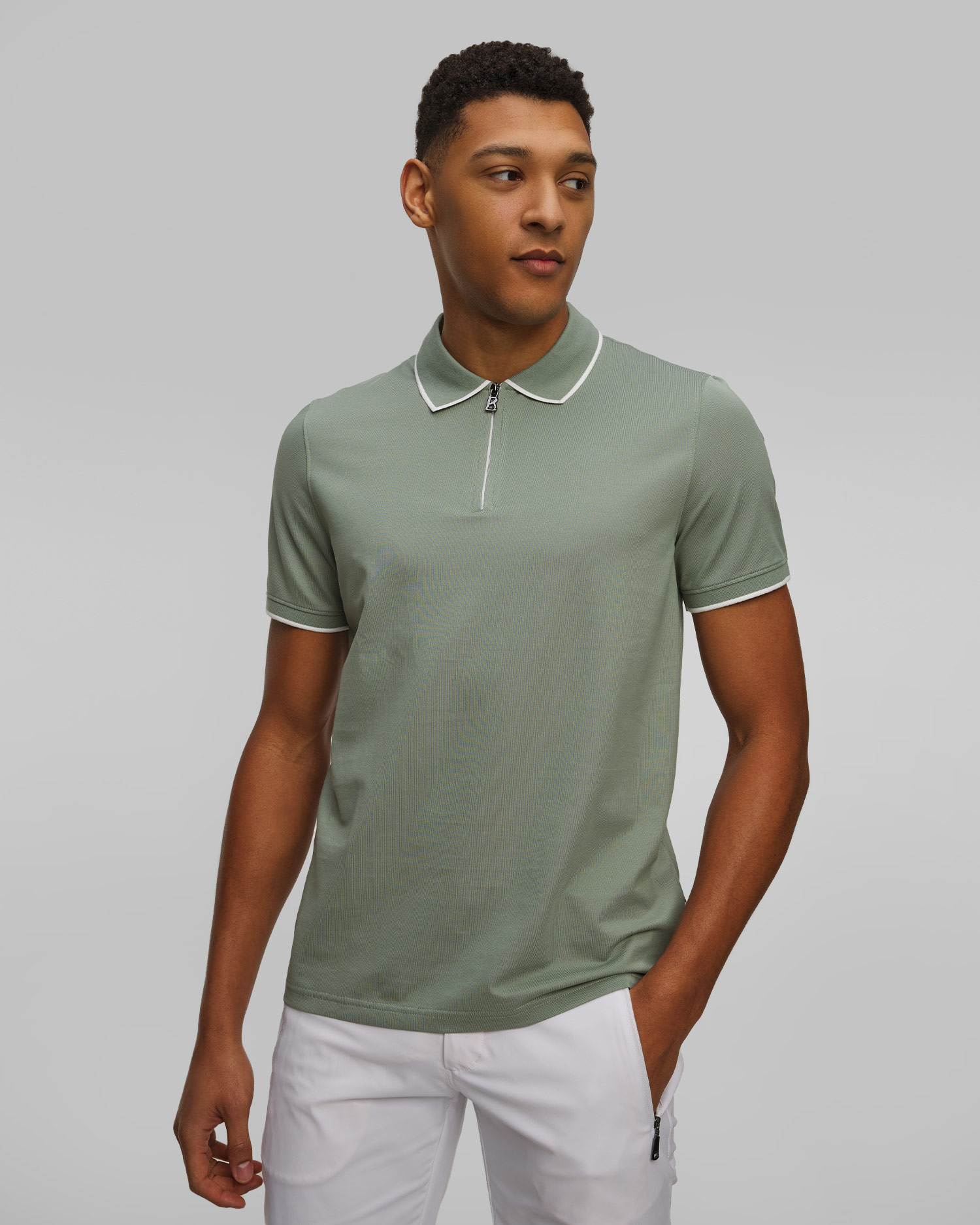 Men's green polo shirt BOGNER Timo-7