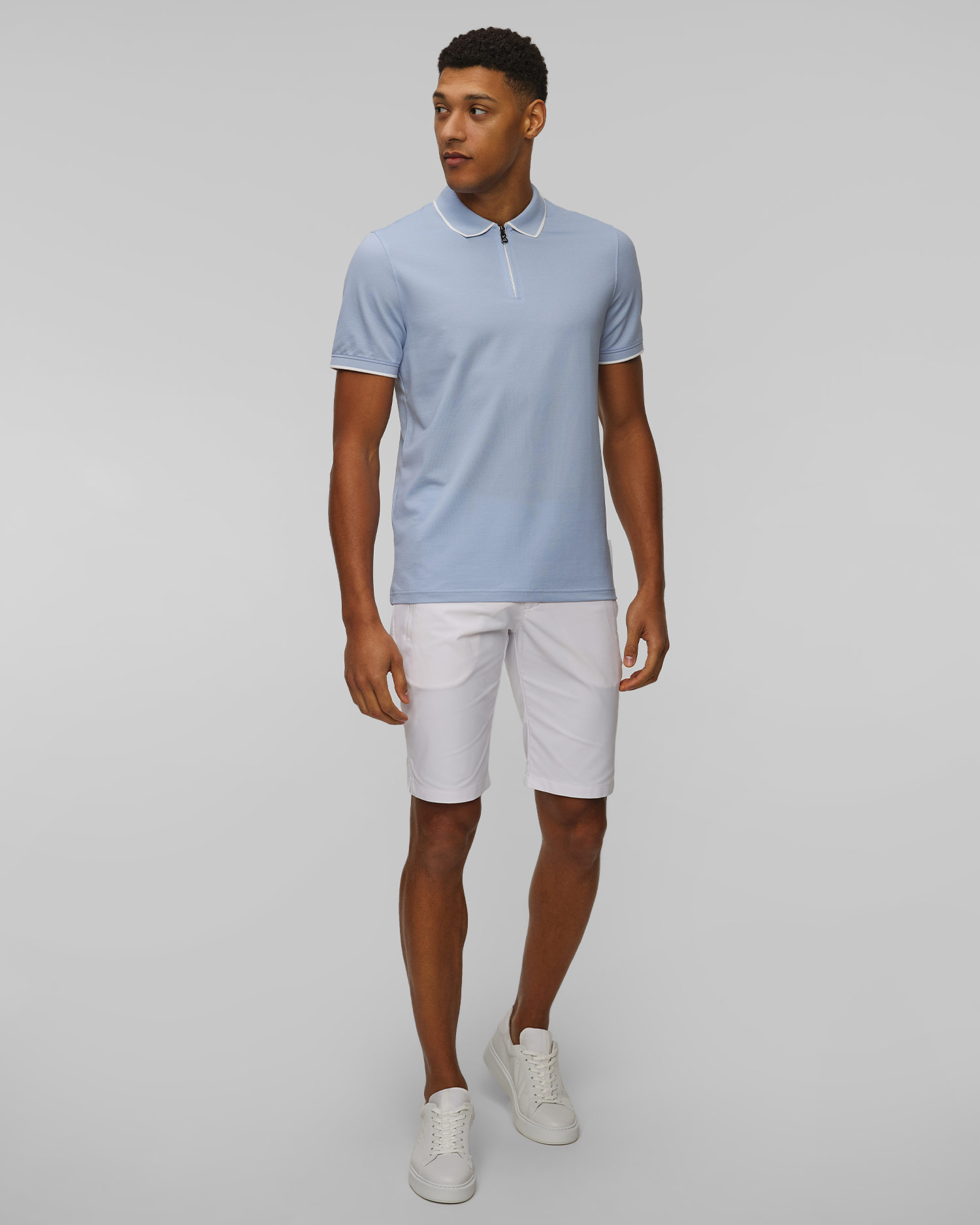 Men's light blue polo shirt BOGNER Timo-7