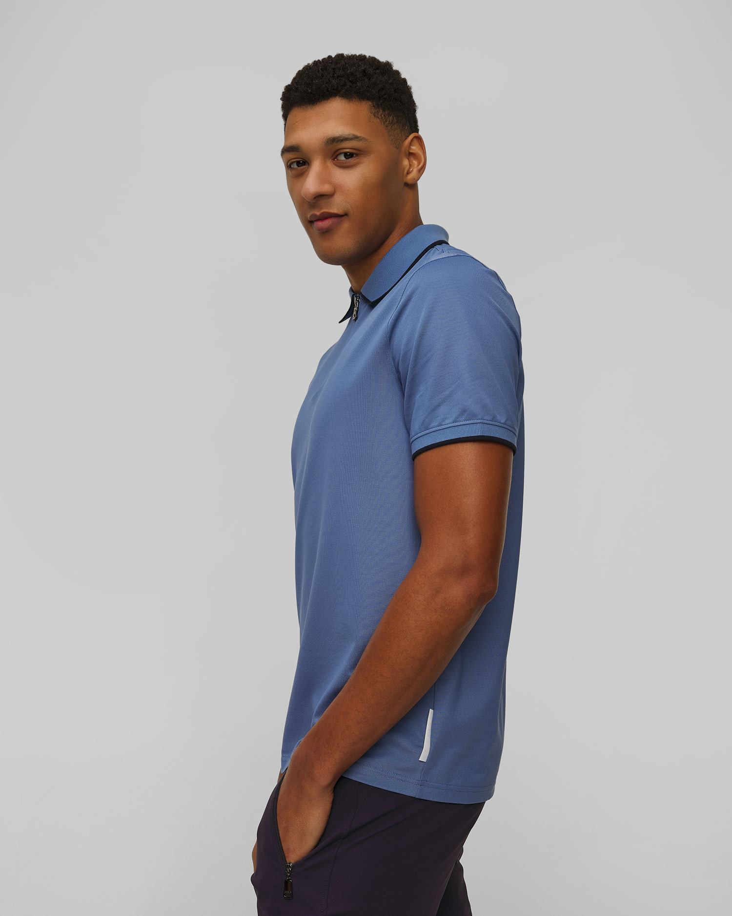 Niebieska koszulka polo męska BOGNER Timo-7