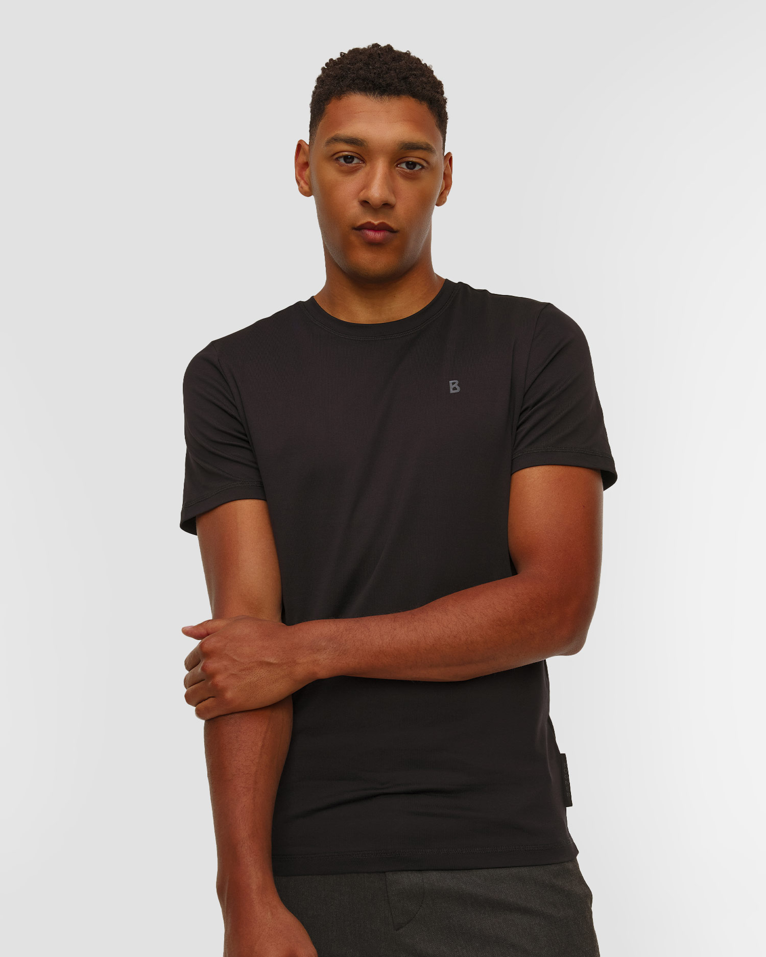 Czarny T-shirt męski BOGNER Roc