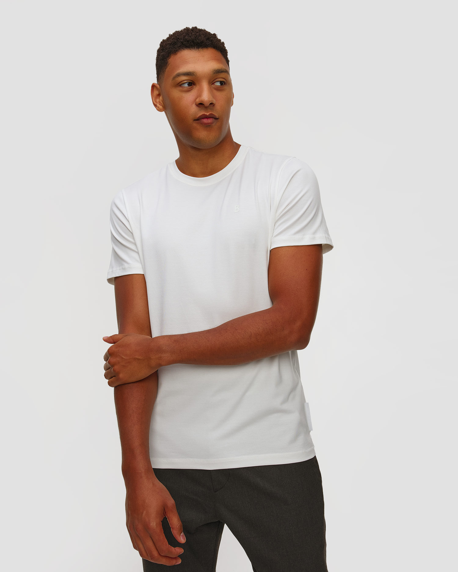 Biały T-shirt męski BOGNER Roc