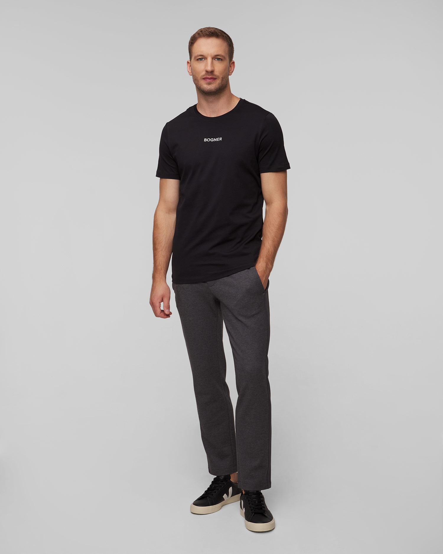 Men's black T-shirt BOGNER Roc