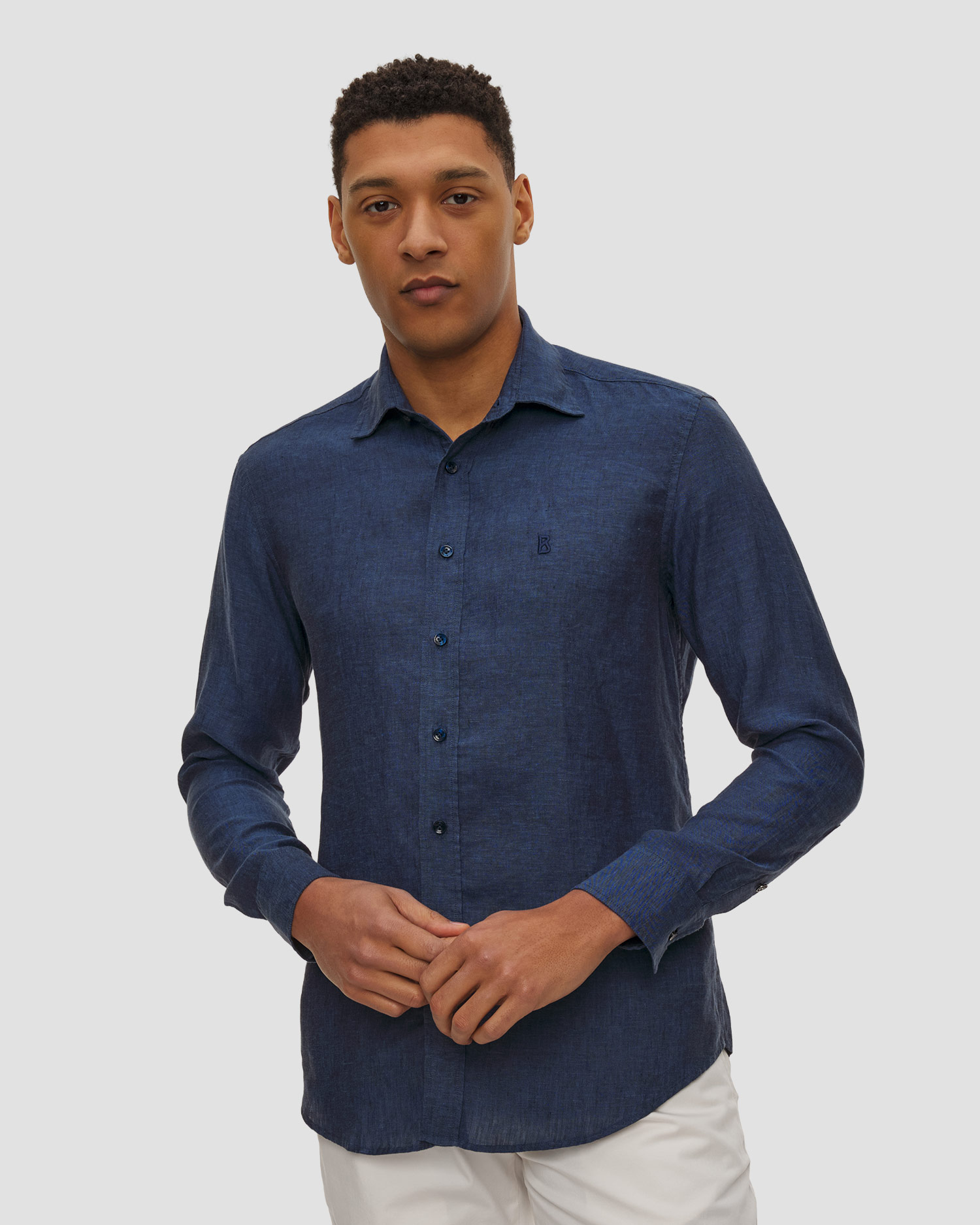 Koszula męska BOGNER TIMI, Kolor/Wzór: Granatowy