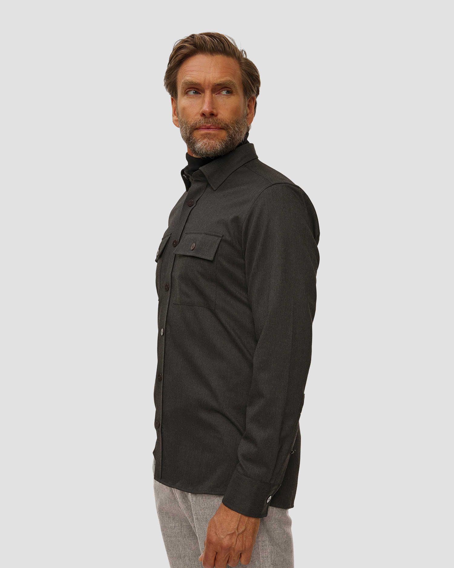 Camicia grigia da uomo BOGNER Clive-5