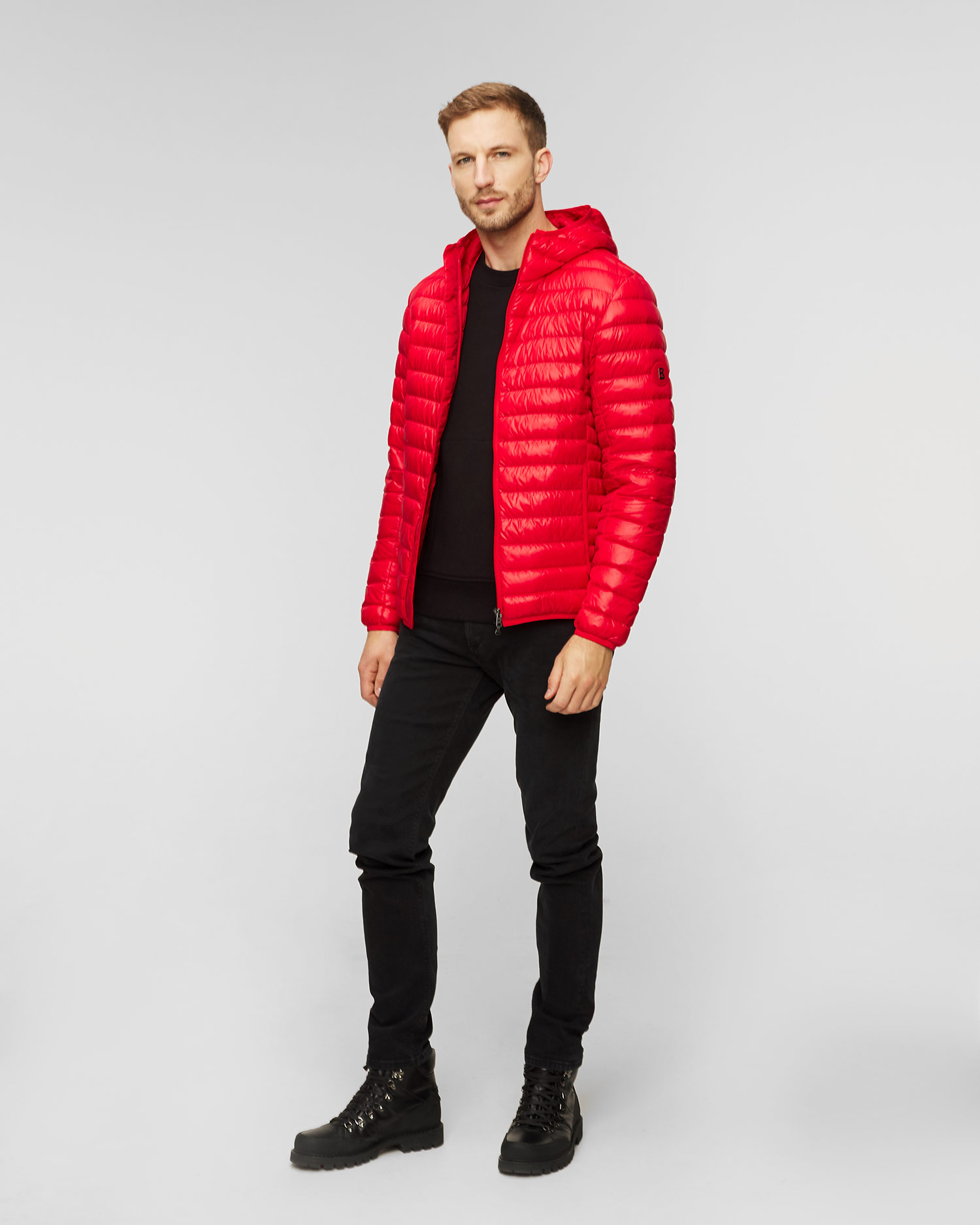Czerwona puchowa kurtka męska BOGNER Areso-D
