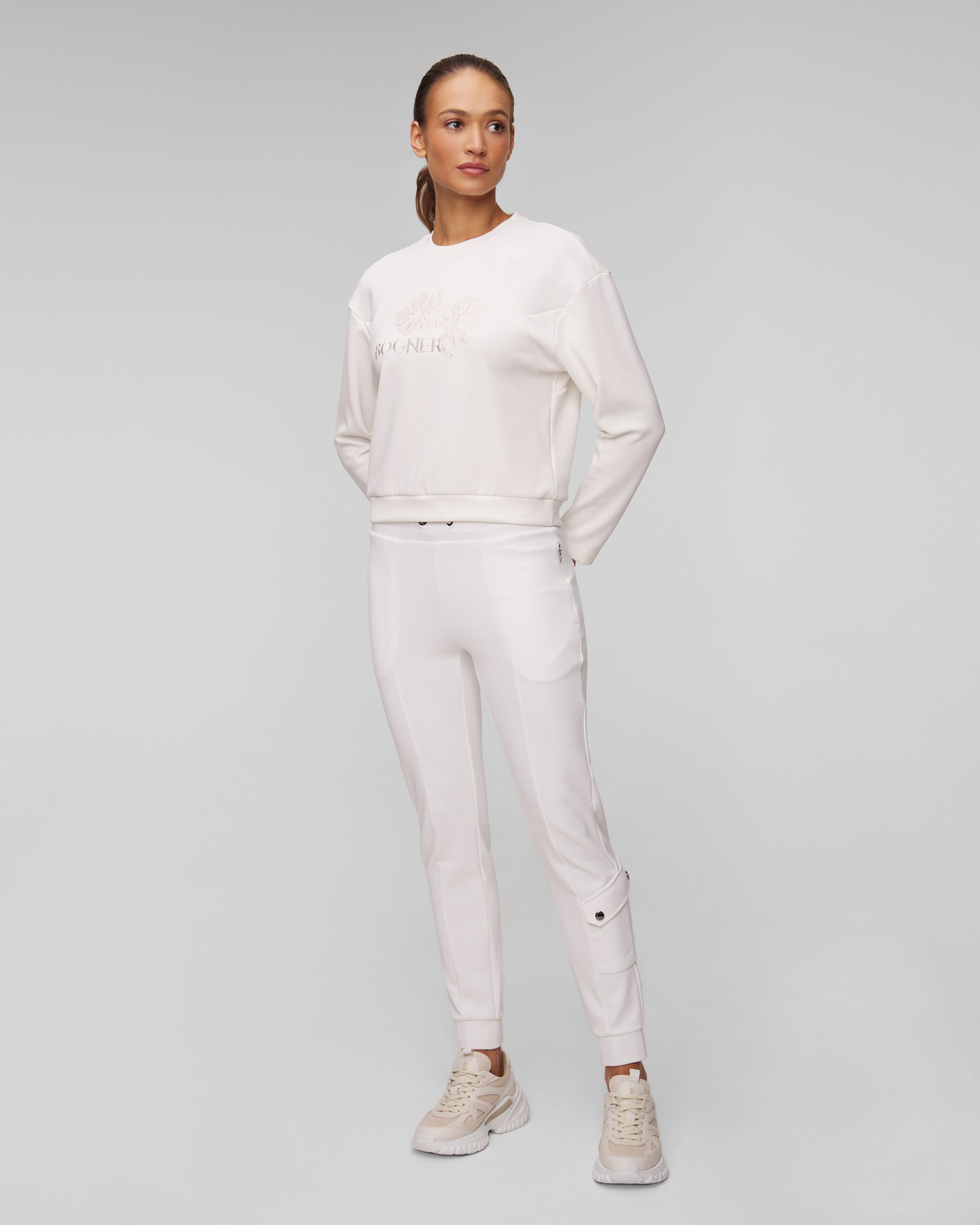 Sweat-shirt blanc pour femmes BOGNER Zuna