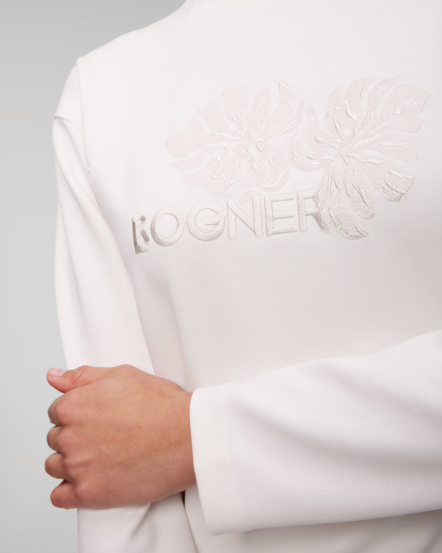 Sweat-shirt blanc pour femmes BOGNER Zuna
